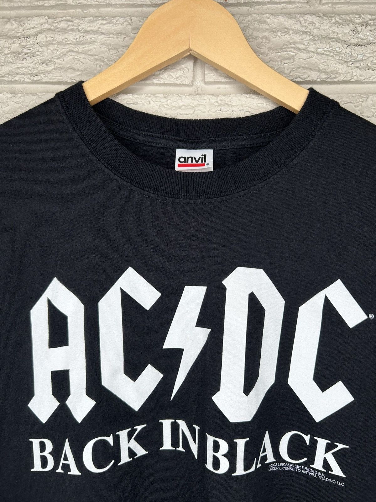 Band Tees Vintage 2003 ACDC Back In Black T Shirt Size US L / EU 52-54 / 3 - 4 Thumbnail