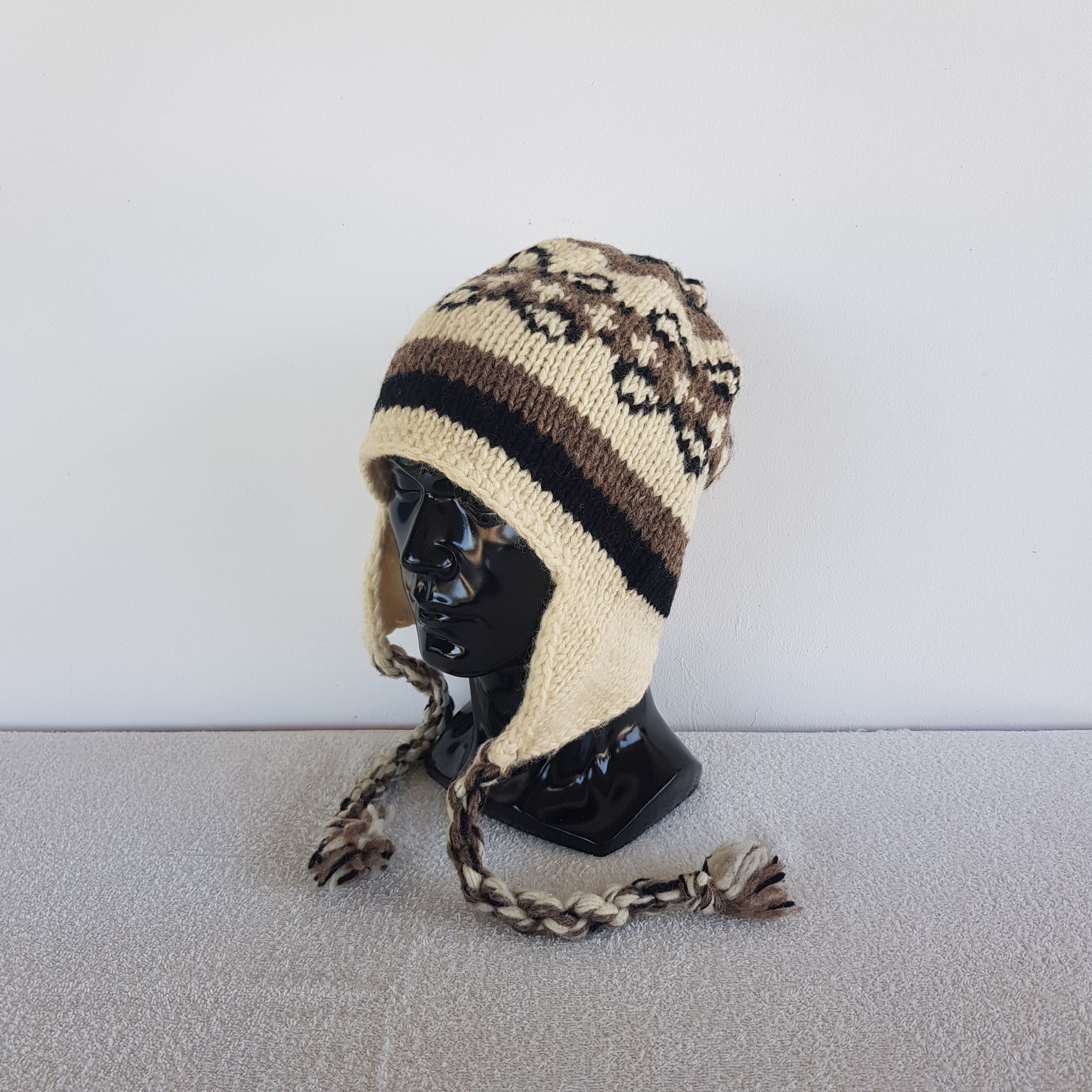 Other Vintage Navajo Aztec Earflap Beanie Snow Caps Ski Hats. Size ONE SIZE - 1 Thumbnail