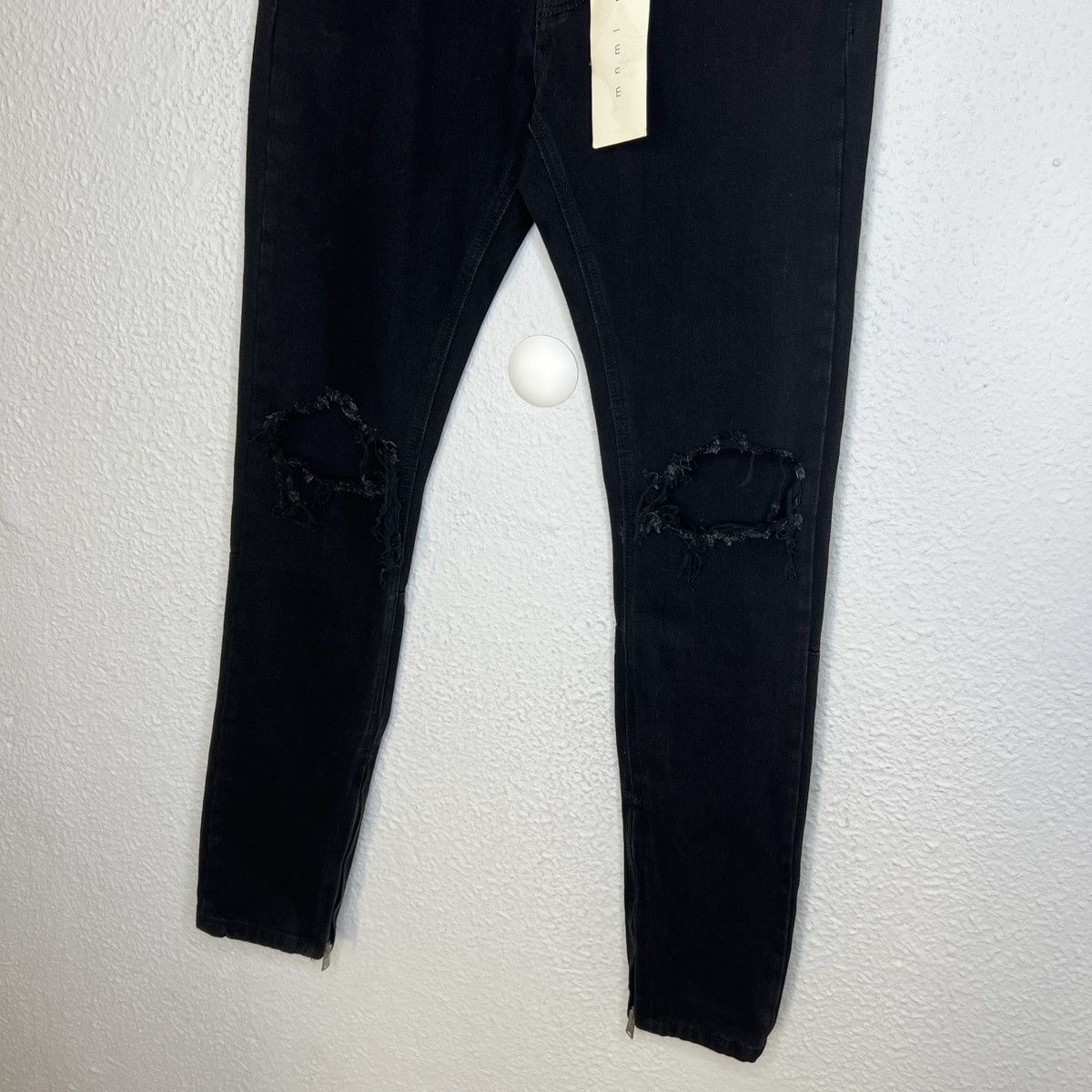 Designer × Japanese Brand × MNML M1 Denim MNML Jeans Pants Trousers Distressed Trashed Drill Size US 31 - 3 Thumbnail
