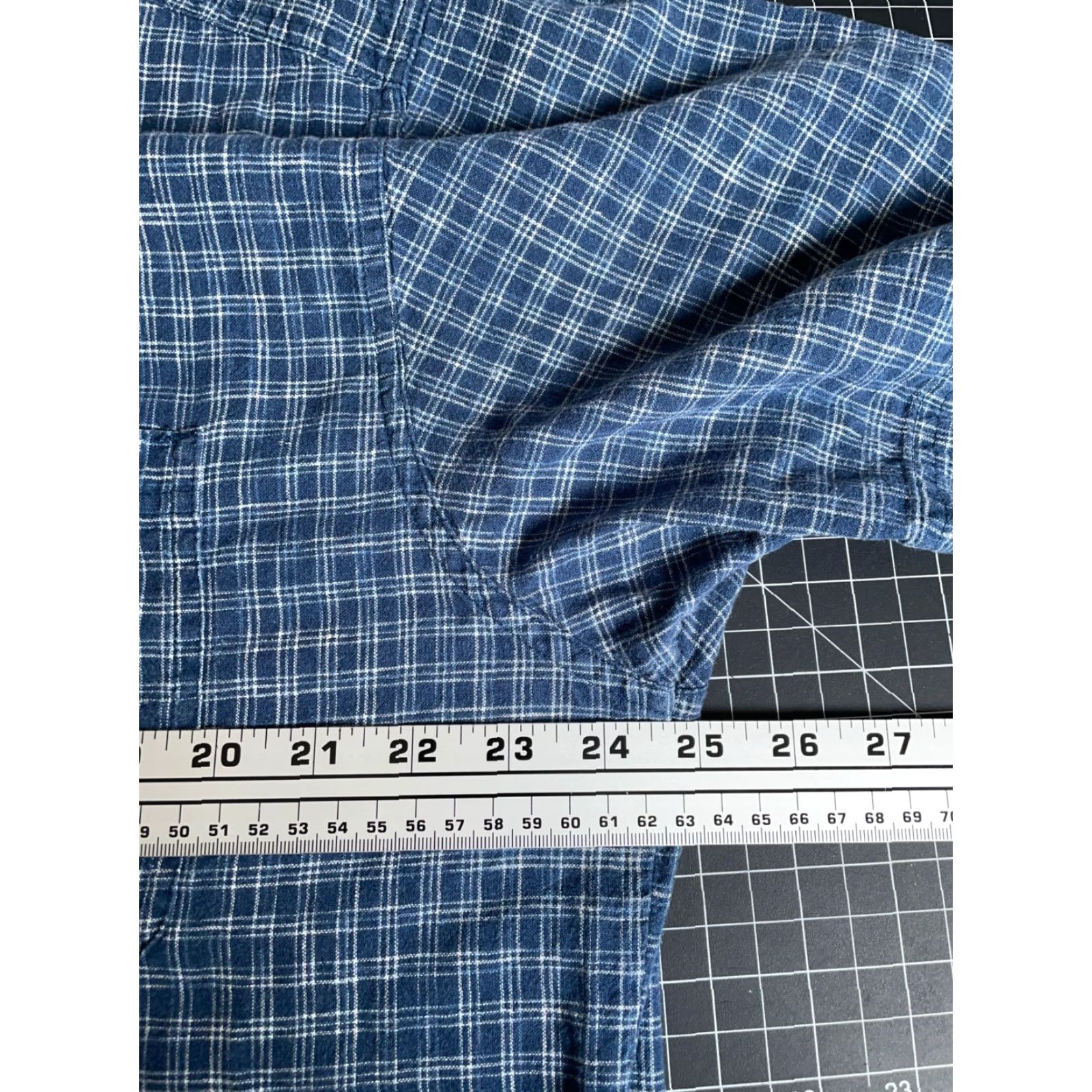 Patagonia Patagonia Back Step Shirt Adult XL Blue Check Short Sleeve Hemp Cotton 53139 Size US XL / EU 56 / 4 - 5 Thumbnail