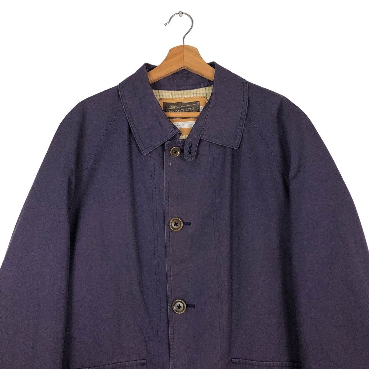 Japanese Brand 🔥Vintage Chore Long Jacket Biker Browning Blanket Tartan Size US M / EU 48-50 / 2 - 3 Thumbnail