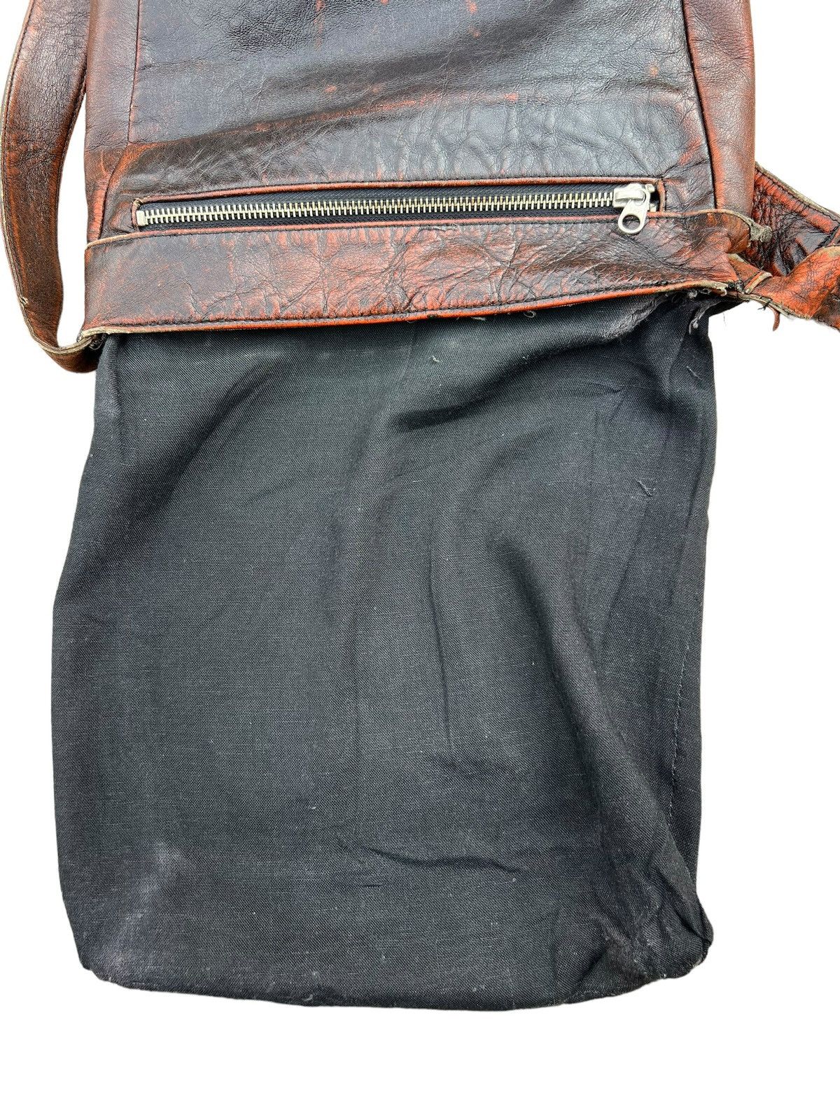 Leather VTG Masaki matsushima Paris Rips Distress Patina Leather Bag Size ONE SIZE - 24 Thumbnail