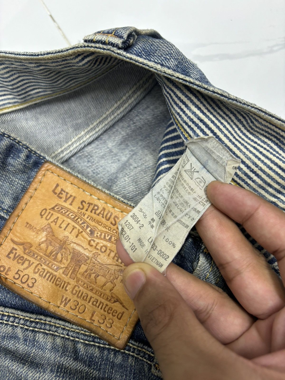 Kapital RARE VINTAGE LEVIS 503 RETRO BAGGY JEANS DISTRESS DENIM Size US 30 / EU 46 - 12 Thumbnail