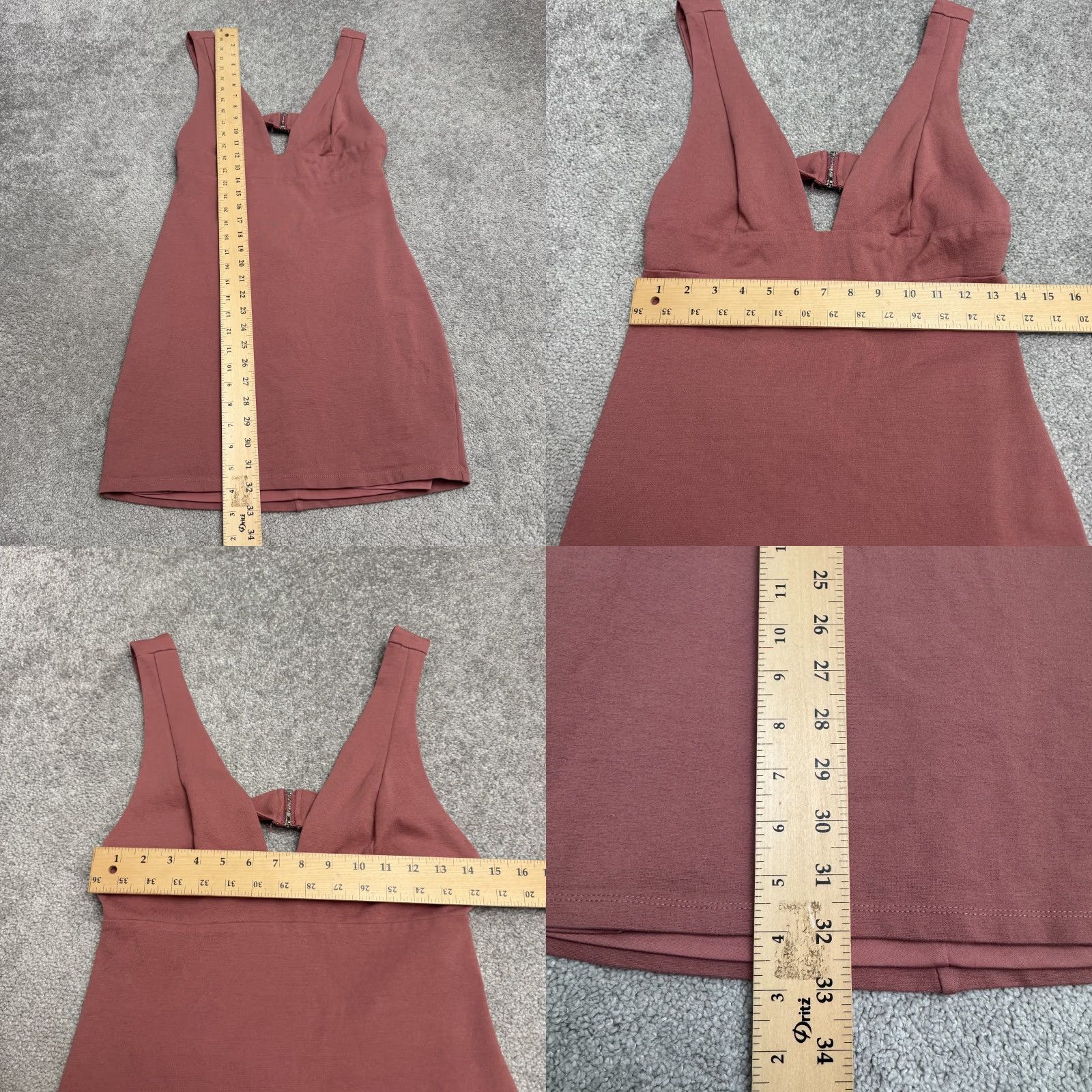 Lulus Lulus Dress Bodycon Mini Rose Pink Womens L Stretch V-Neck Sleeveless Backless ZIP Dress, Short, Casual, Spring Summer Fall, Regular Size L Womens Size L / US 10 / IT 46 - 8 Thumbnail
