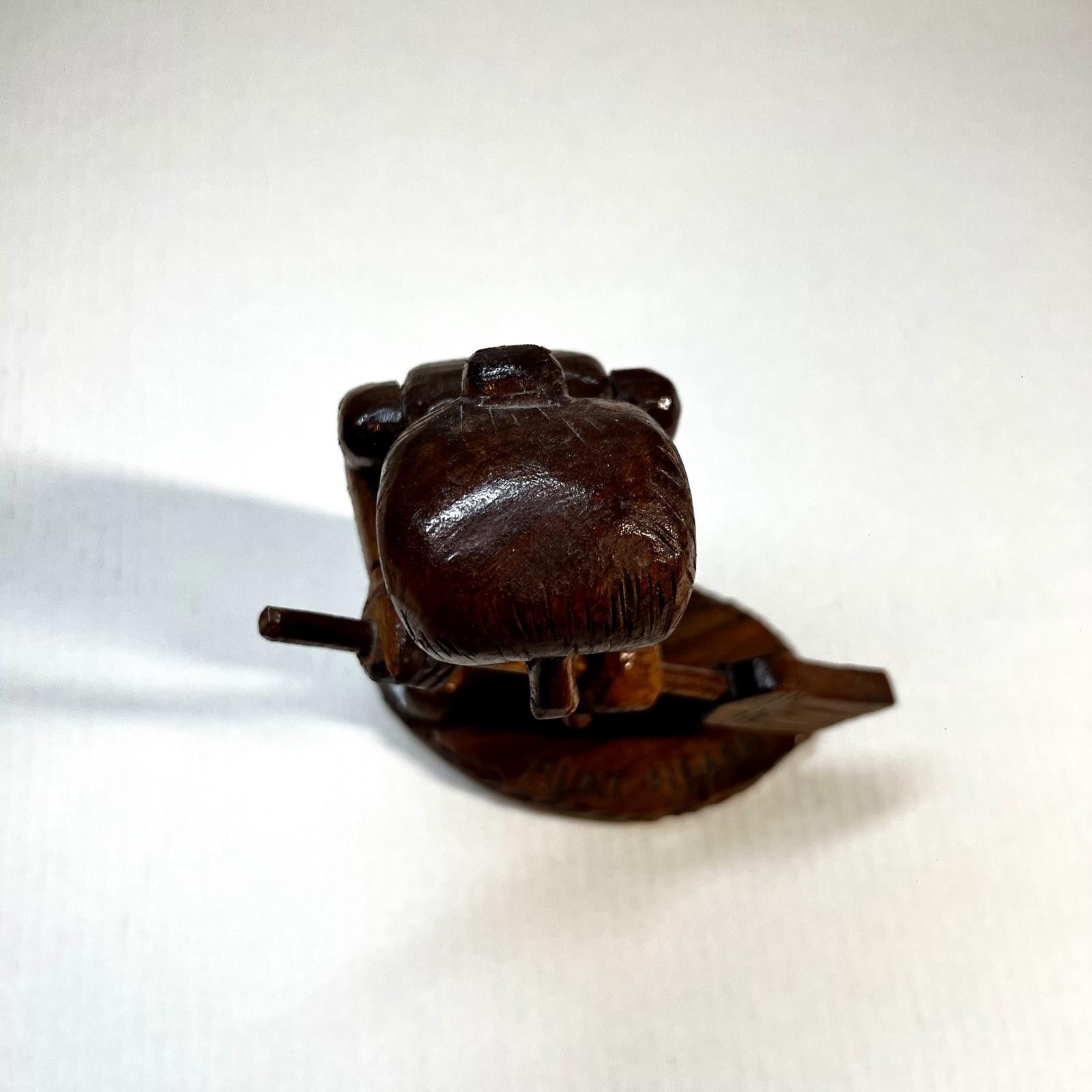 Designer Vintage 8.5” Black Forest Wood Carving Aunt Helen w/Broom Size ONE SIZE - 6 Thumbnail