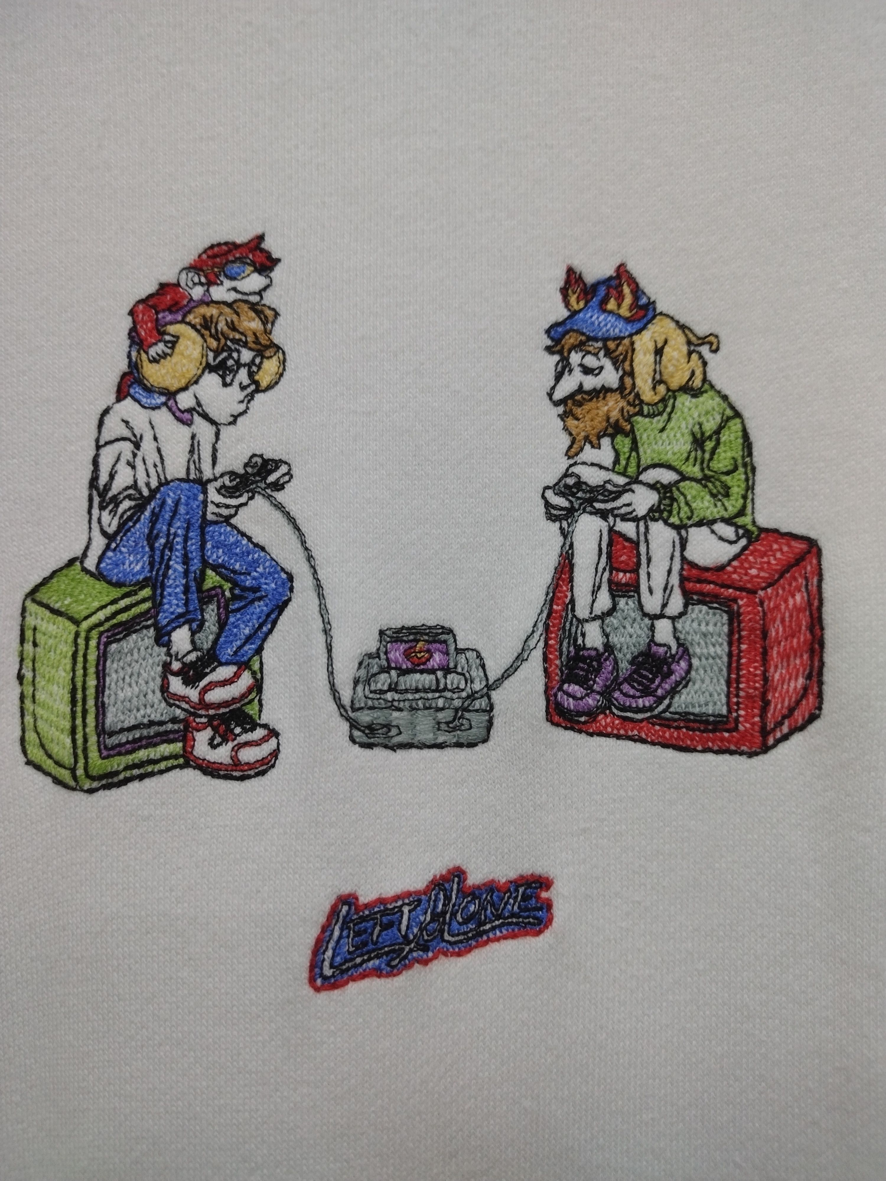 Japanese Brand Awesome Left Alone embroidered crewneck sweatshirt Size US L / EU 52-54 / 3 - 3 Thumbnail