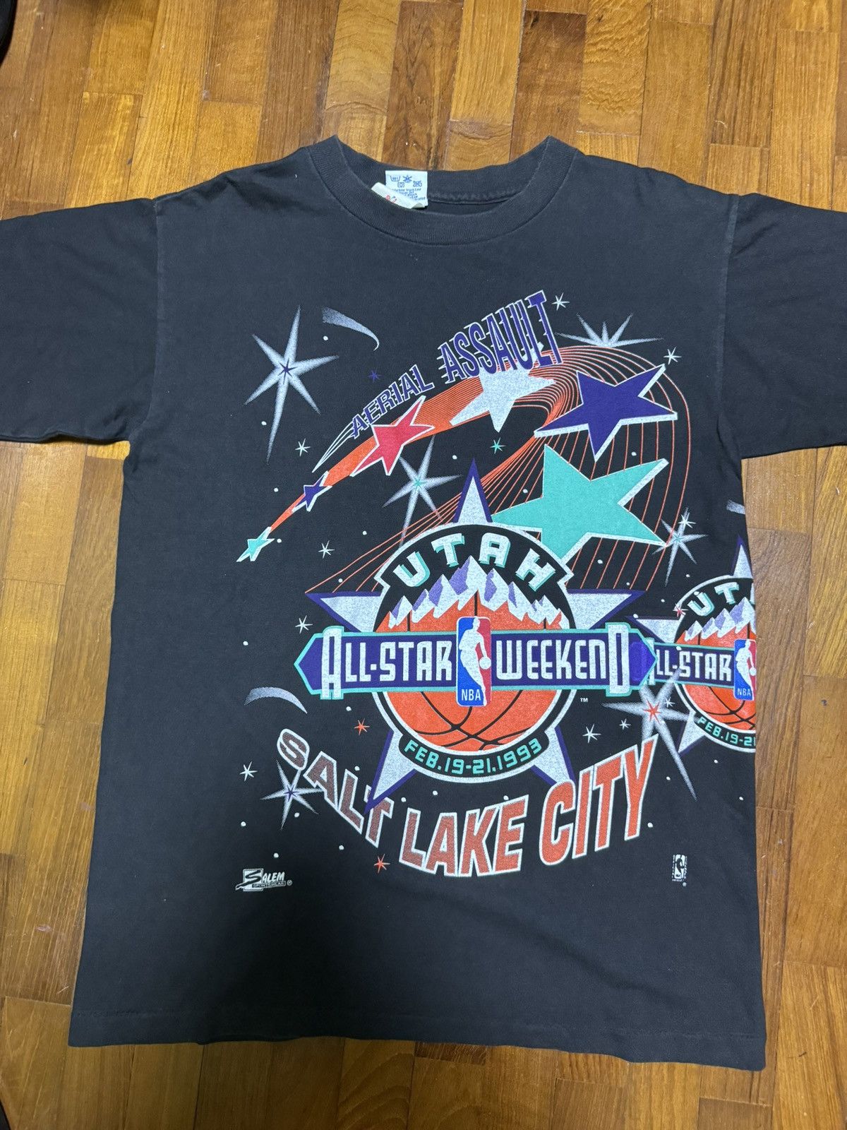 NBA × Salem Sportswear × Vintage Vintage ‘93 Utah Jazz All-Star Weekend Wrap Around Tee Size US M / EU 48-50 / 2 - 3 Thumbnail