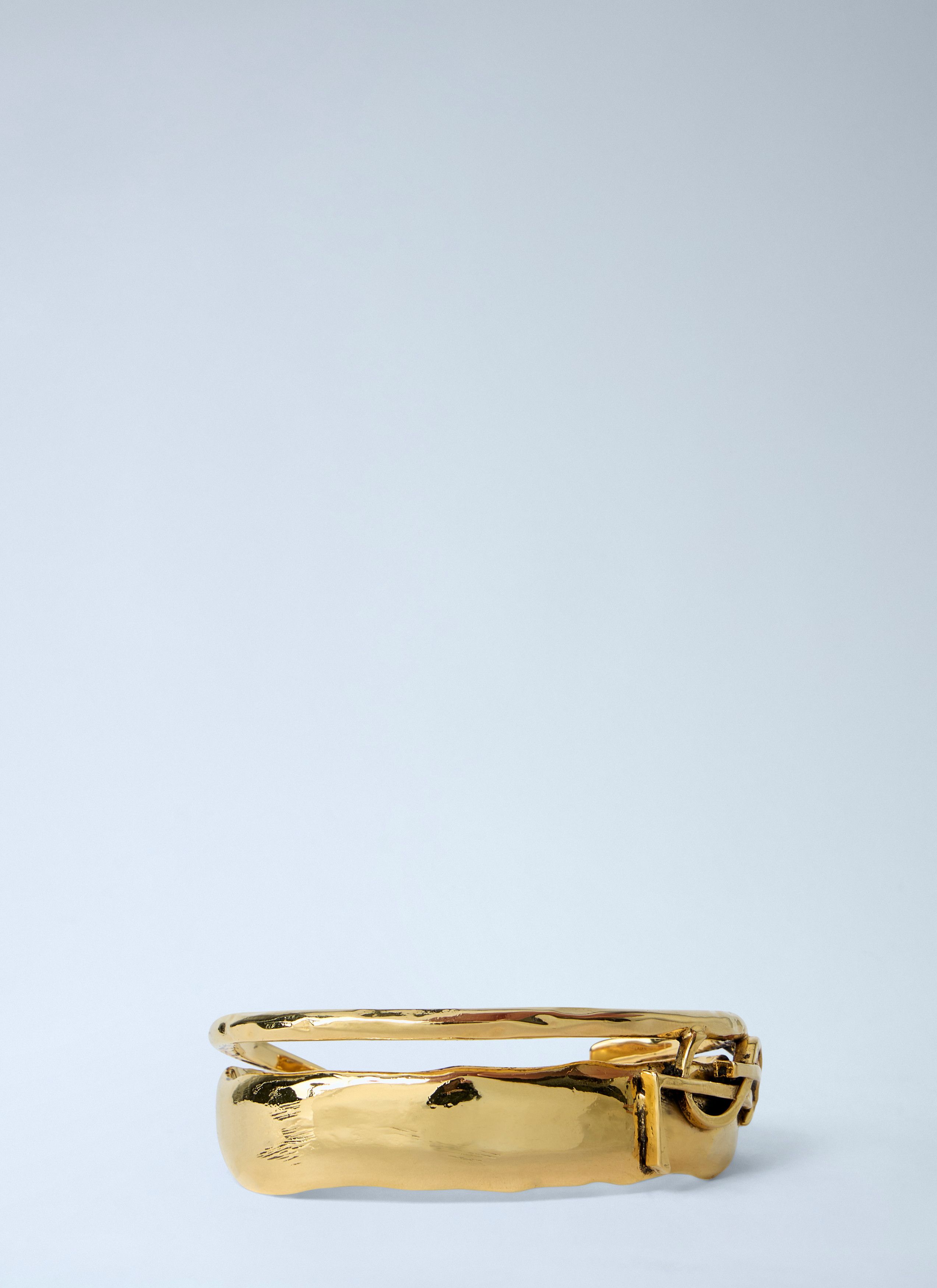 Saint Laurent Paris Textured Metal Bangle Size ONE SIZE - 1 Thumbnail
