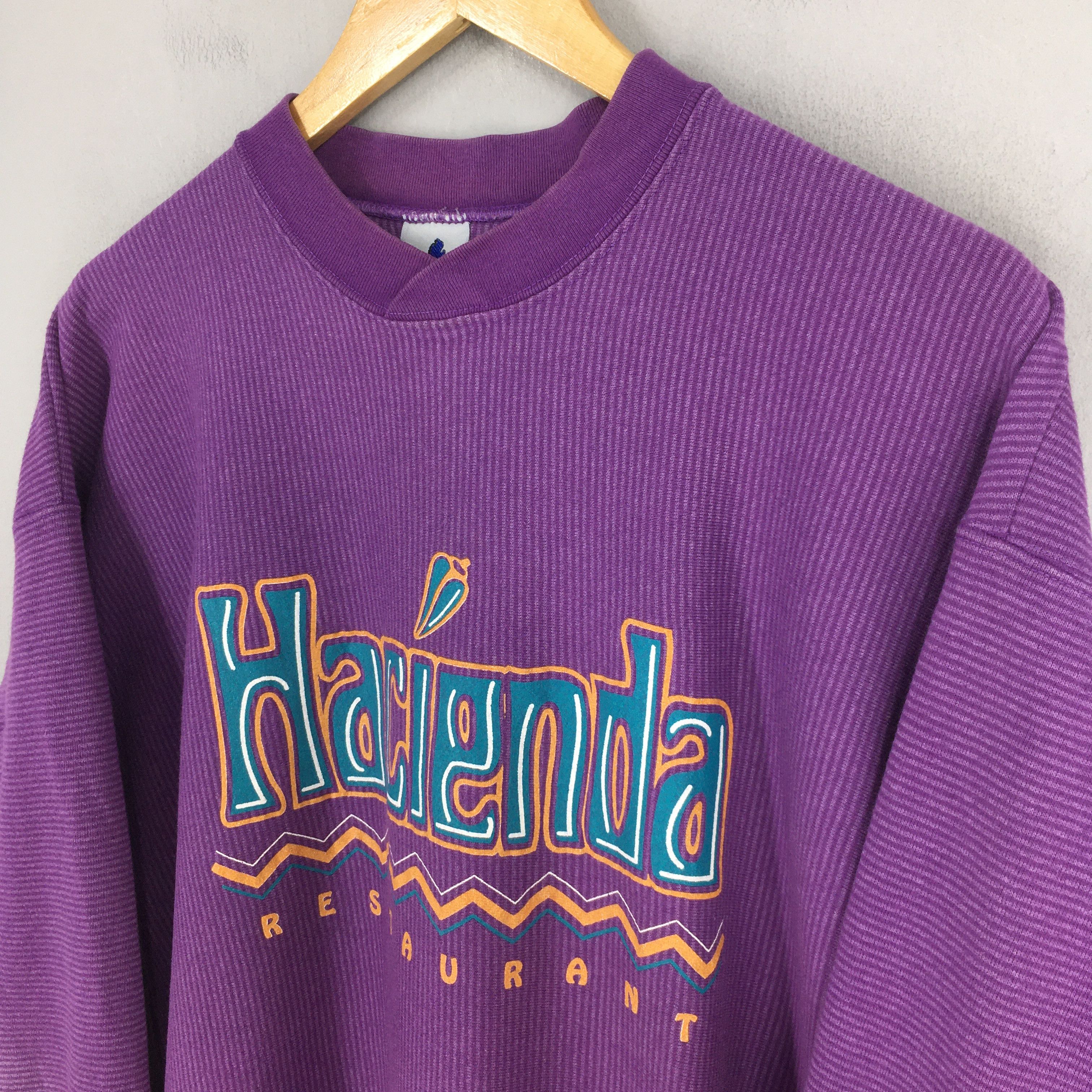 Midwest Kids Vintage 90s Hacienda Restaurant Purple Sweatshirt XLarge Size US XL / EU 56 / 4 - 3 Thumbnail