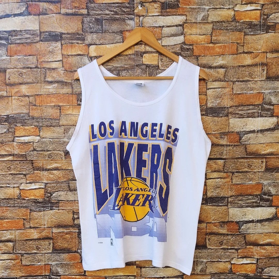 NBA × Vintage Vtg 90s NBA LA LAKERS TANKTOP Size US M / EU 48-50 / 2 - 1 Thumbnail