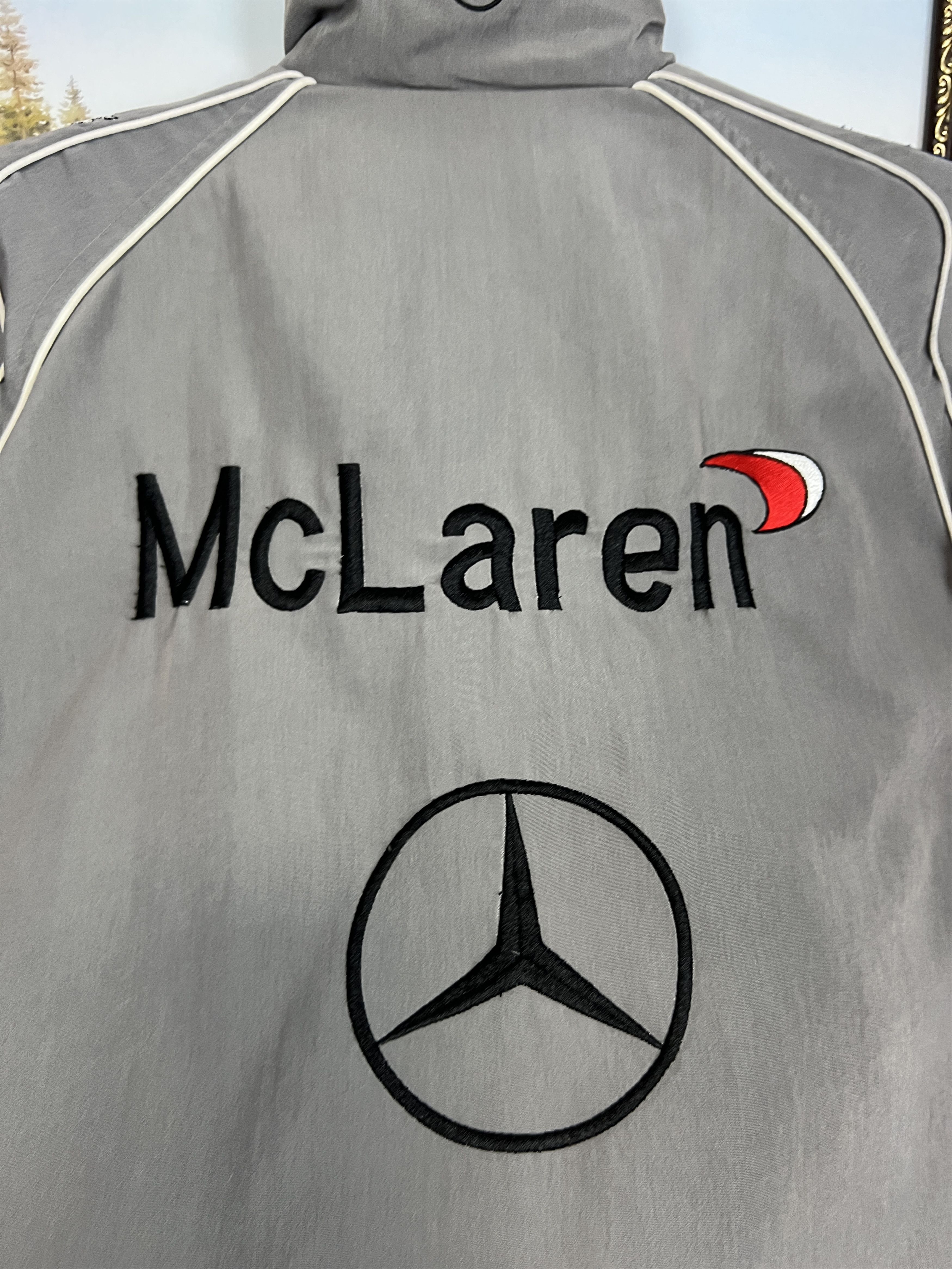 Mercedes-Benz Vintage Mercedes Benz Racing Formula 1 Bomber Warsteiner Size XS / US 0-2 / IT 36-38 - 15 Thumbnail