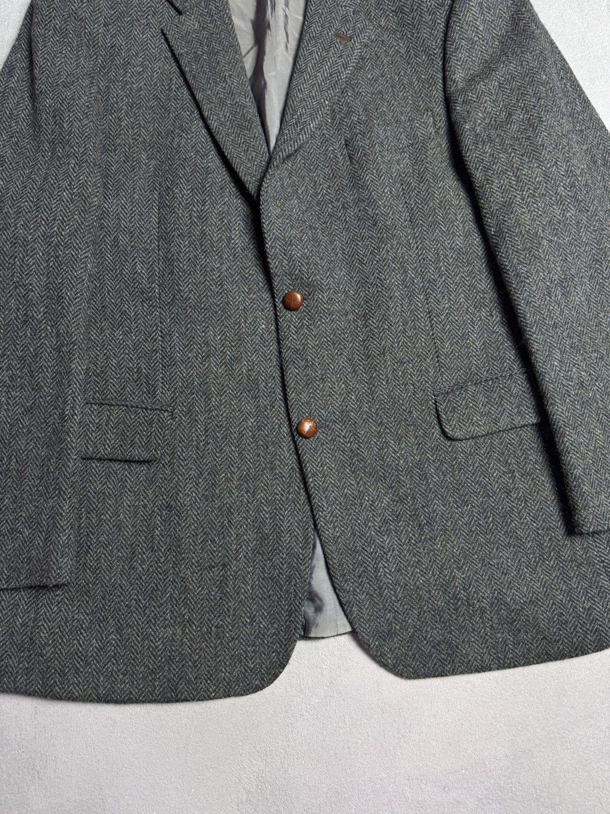Harris Tweed Harris Tweed Vintage 100% Wool Blazer Jacket Diegel Size 46R - 4 Thumbnail