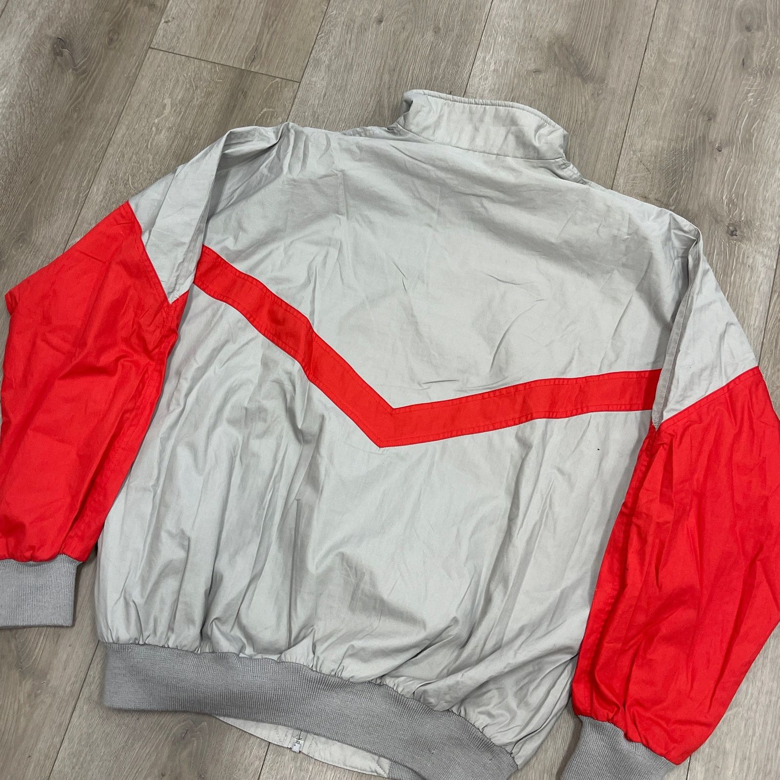 Adidas vintage 1980s Adidas full zip track jacket gray red size 54 Size US XXL / EU 58 / 5 - 7 Thumbnail