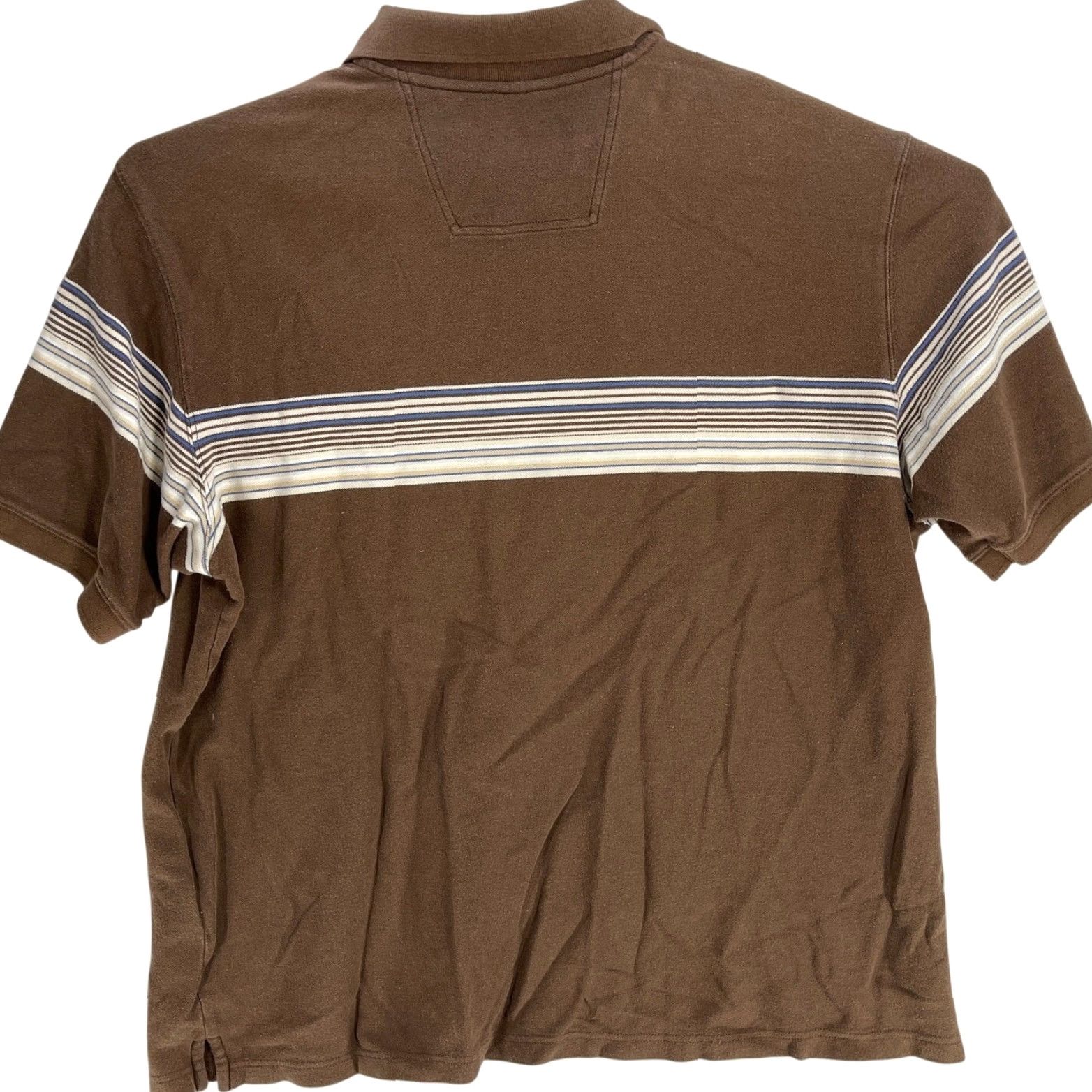 Eddie Bauer VINTAGE Eddie Bauer Polo Shirt XL Brown Striped Short Sleeves Cotton Y2K 90s Rugby Size US XL / EU 56 / 4 - 2 Thumbnail