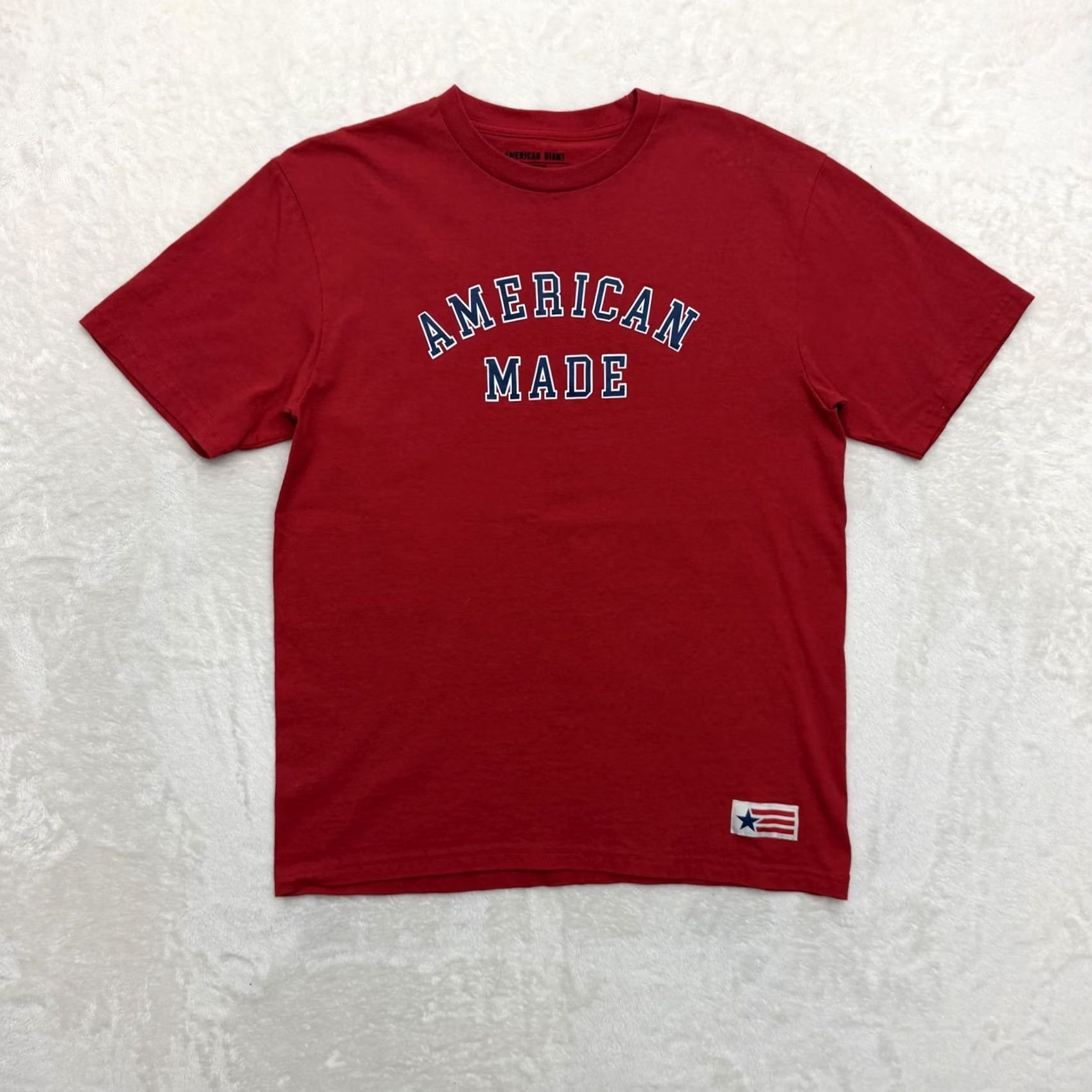 Vintage American Giant Shirt Mens Large Red American Made Flag Graphic Tee USA Patriotic Size US L / EU 52-54 / 3 - 2 Thumbnail
