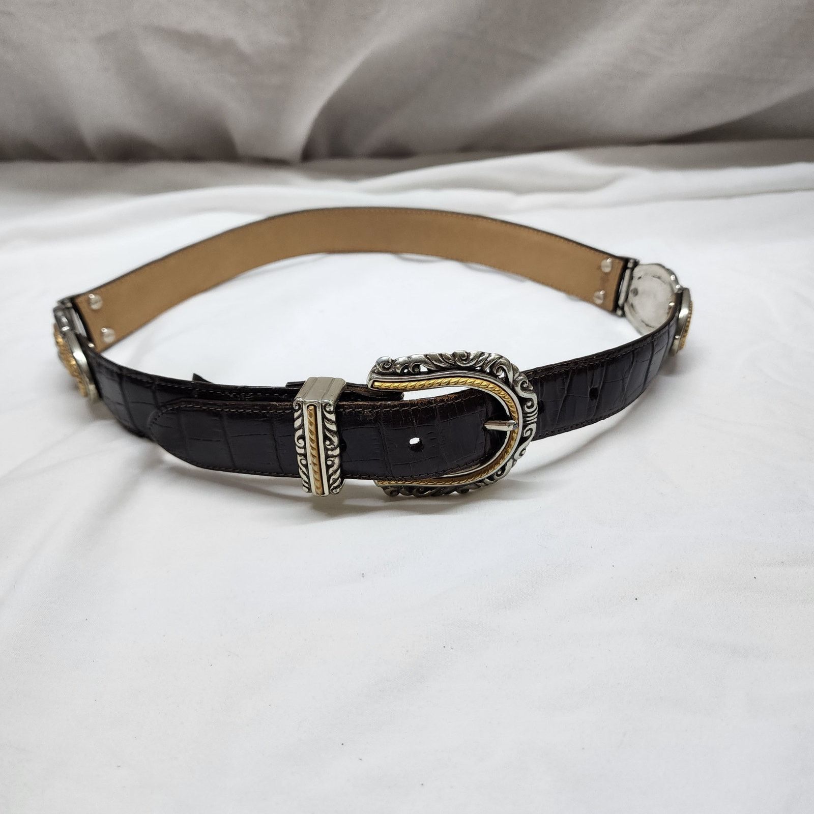 Brighton Vintage Brighton belt Black leather size M 34inches b46 Size ONE SIZE - 1 Thumbnail
