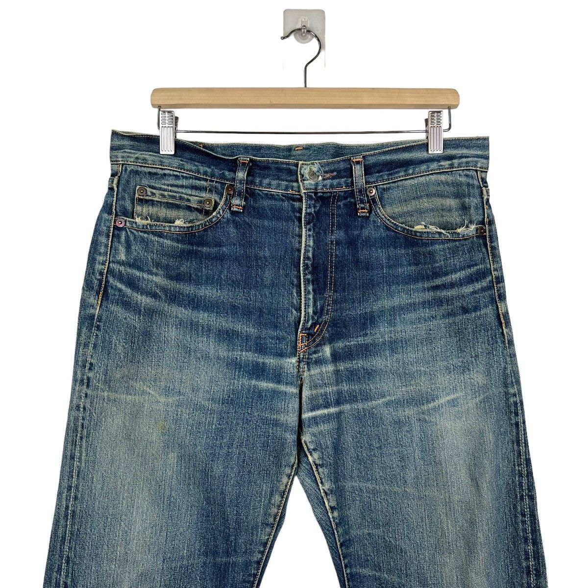 Kapital 🔥 KAPITAL DYED BROKEN DISTRESSED DENIM Size US 34 / EU 50 - 3 Thumbnail
