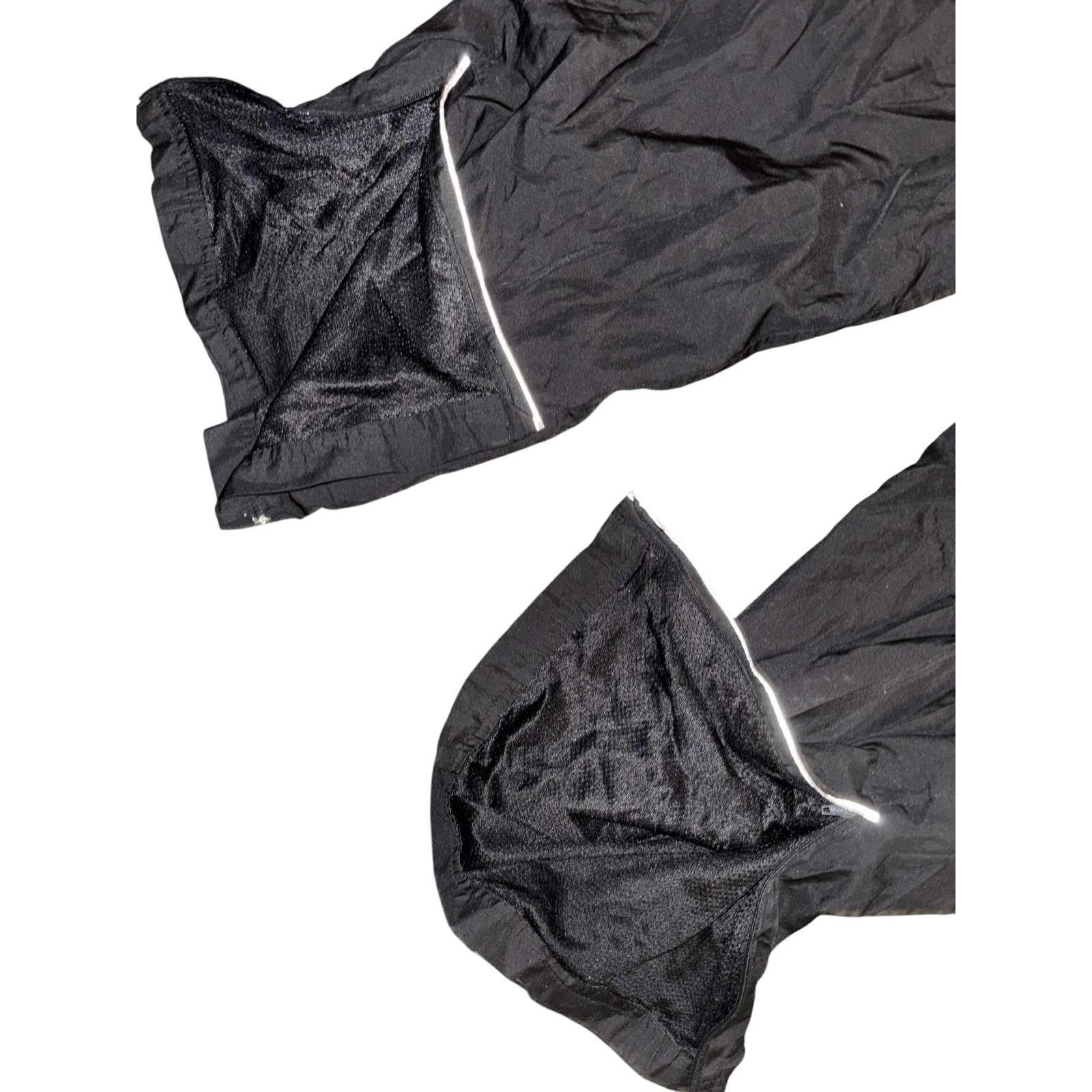 Athletic Works Vintage 90s Nike Windbreaker Track Pants Black Zip Ankle Med Size US 32 / EU 48 - 2 Thumbnail