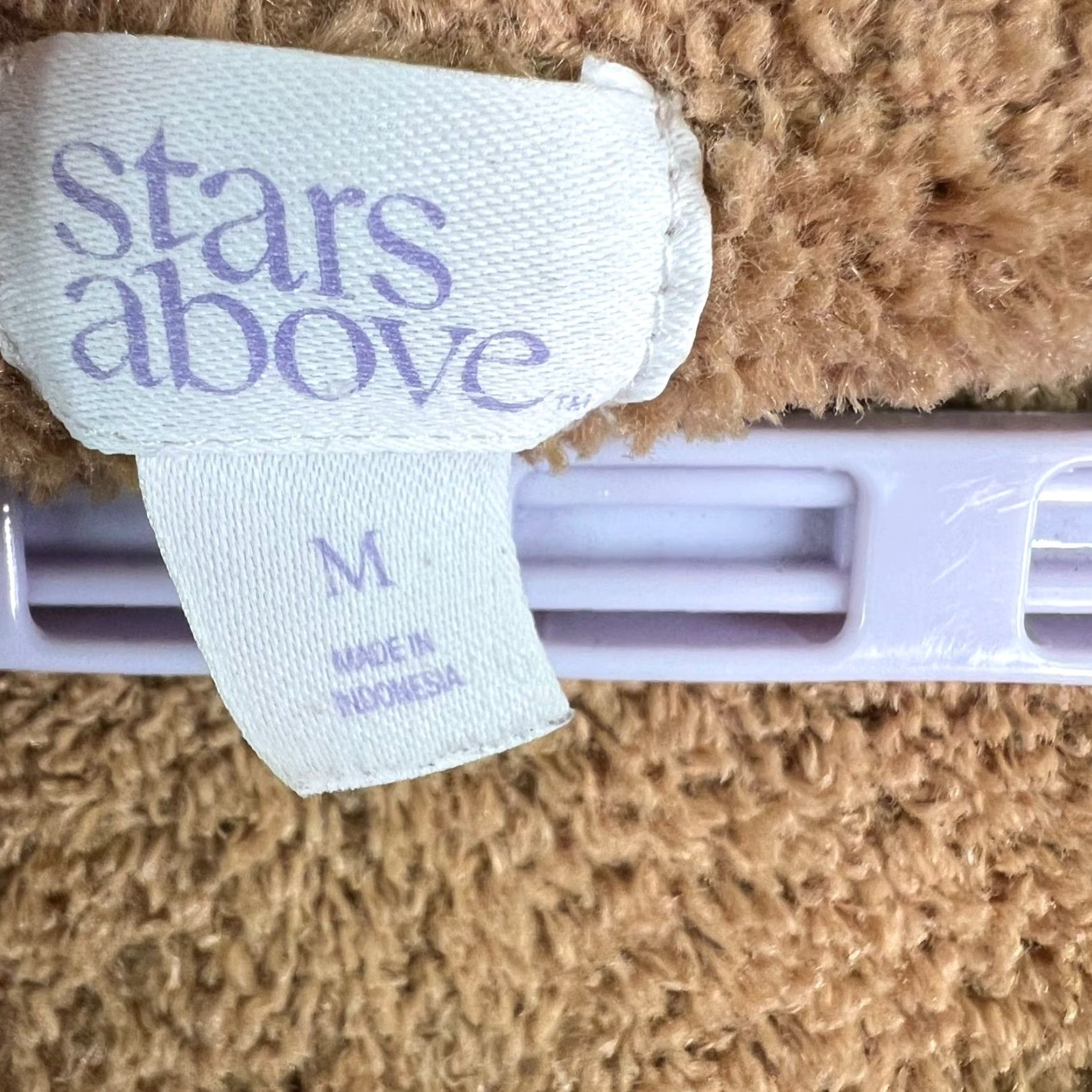 Vintage Stars Above Sweater Size M tan Fleece Soft V-Neck Womens Size M / US 6-8 / IT 42-44 - 5 Thumbnail