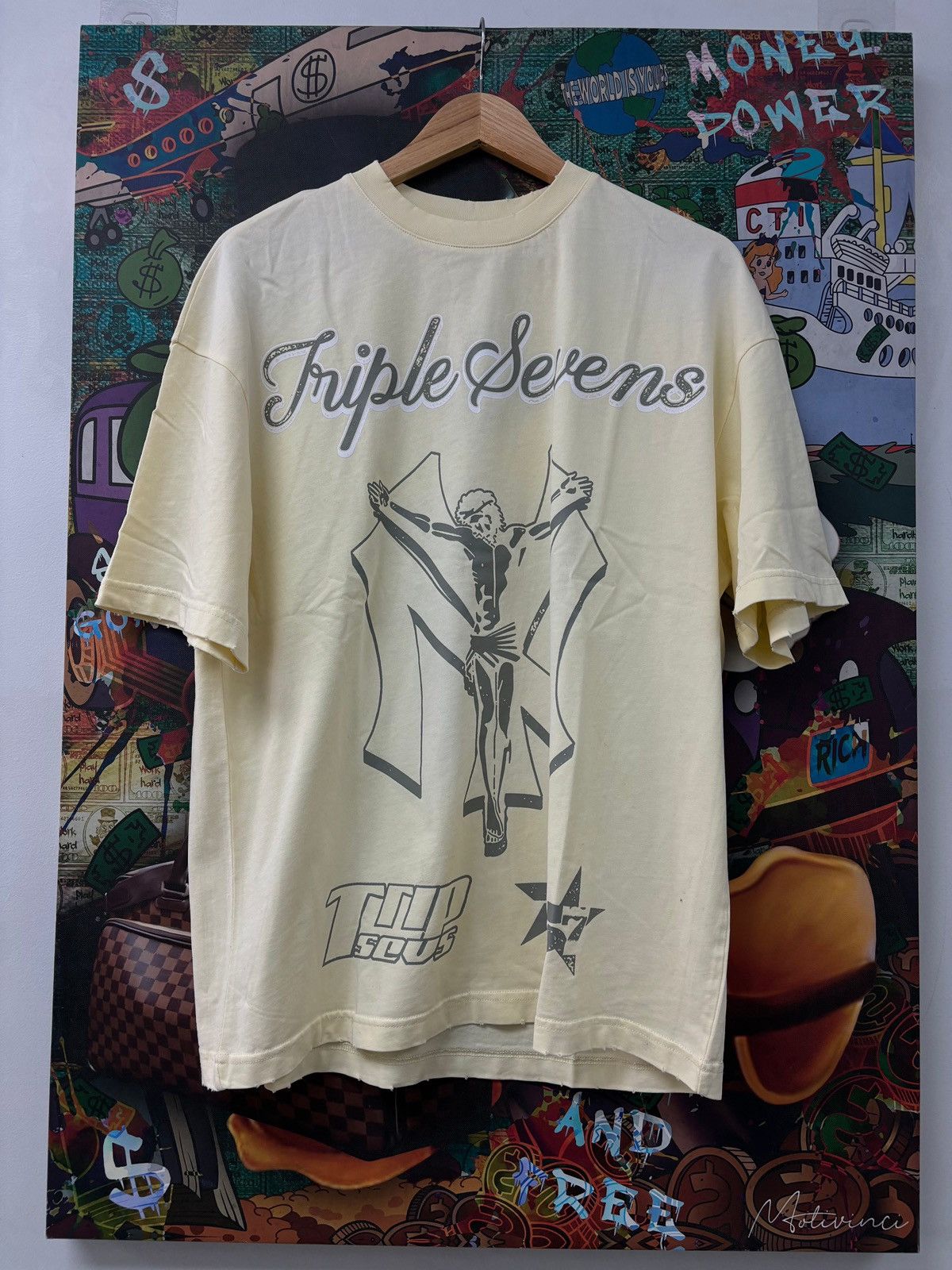 TRIPLE SEVENS Triple Sevens 7 Savior Tee Cream Size US XL / EU 56 / 4 - 1 Thumbnail