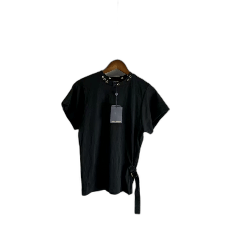 Louis Vuitton Louis Vuitton Black Floral Short Sleeve Top-2506 Size US S / EU 44-46 / 1 - 1 Thumbnail