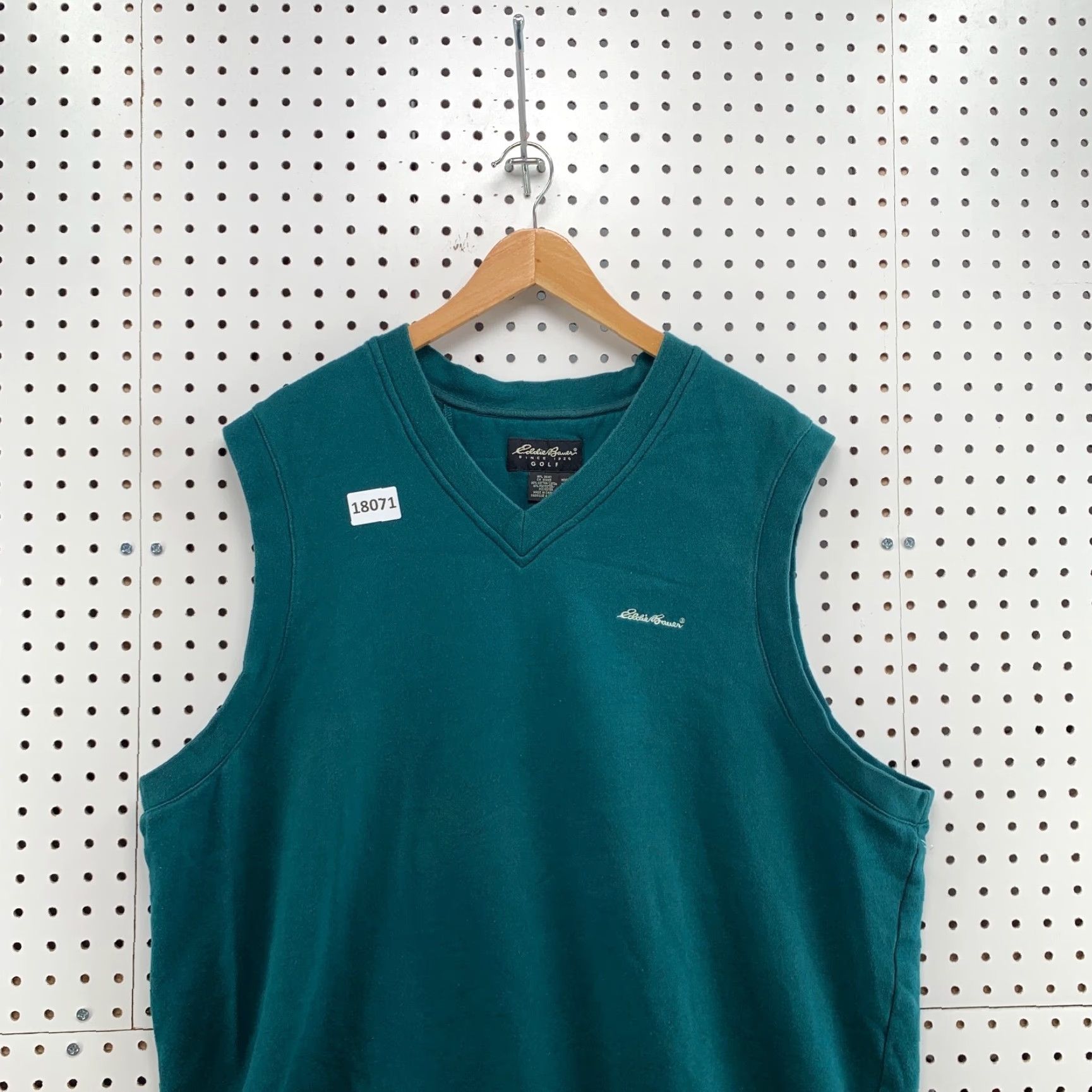 Eddie Bauer Eddie Bauer Golf Sweater Vest Green XL Men Sleeveless V-Neck Logo Size US XL / EU 56 / 4 - 3 Thumbnail