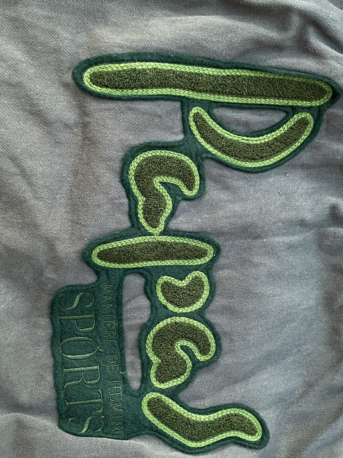 Japanese Brand Vtg Papas Sport Jacket Big Logo ( Faded Green ) Size US L / EU 52-54 / 3 - 12 Thumbnail