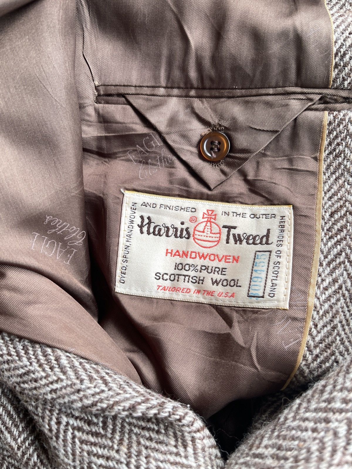 Harris Tweed 80s Handwoven Harris Tweed X Eagle Clothes Coat Size US XL / EU 56 / 4 - 6 Thumbnail