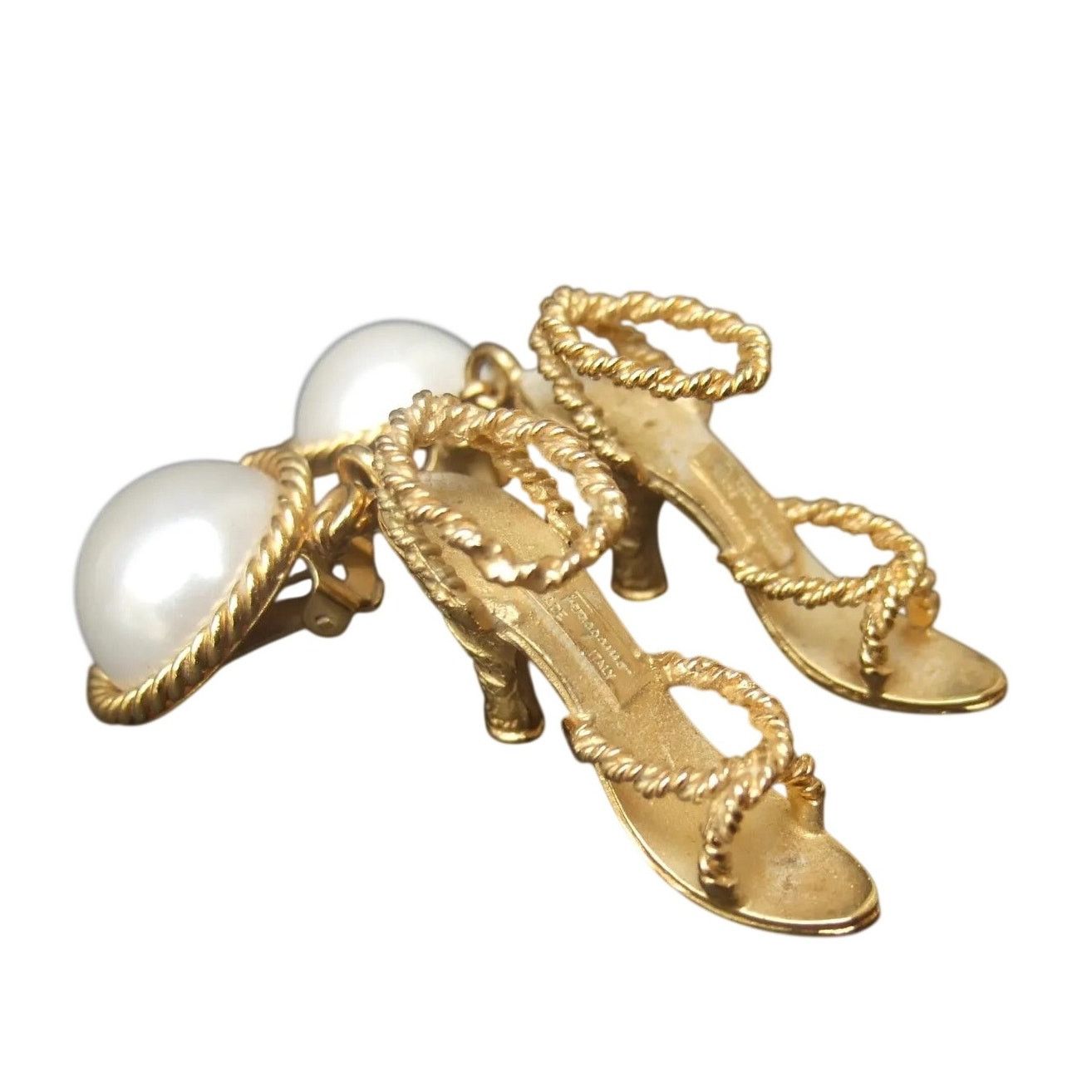 Salvatore Ferragamo Salvatore Ferragamo Vintage High Heel Shoe Earrings Size ONE SIZE - 1 Thumbnail