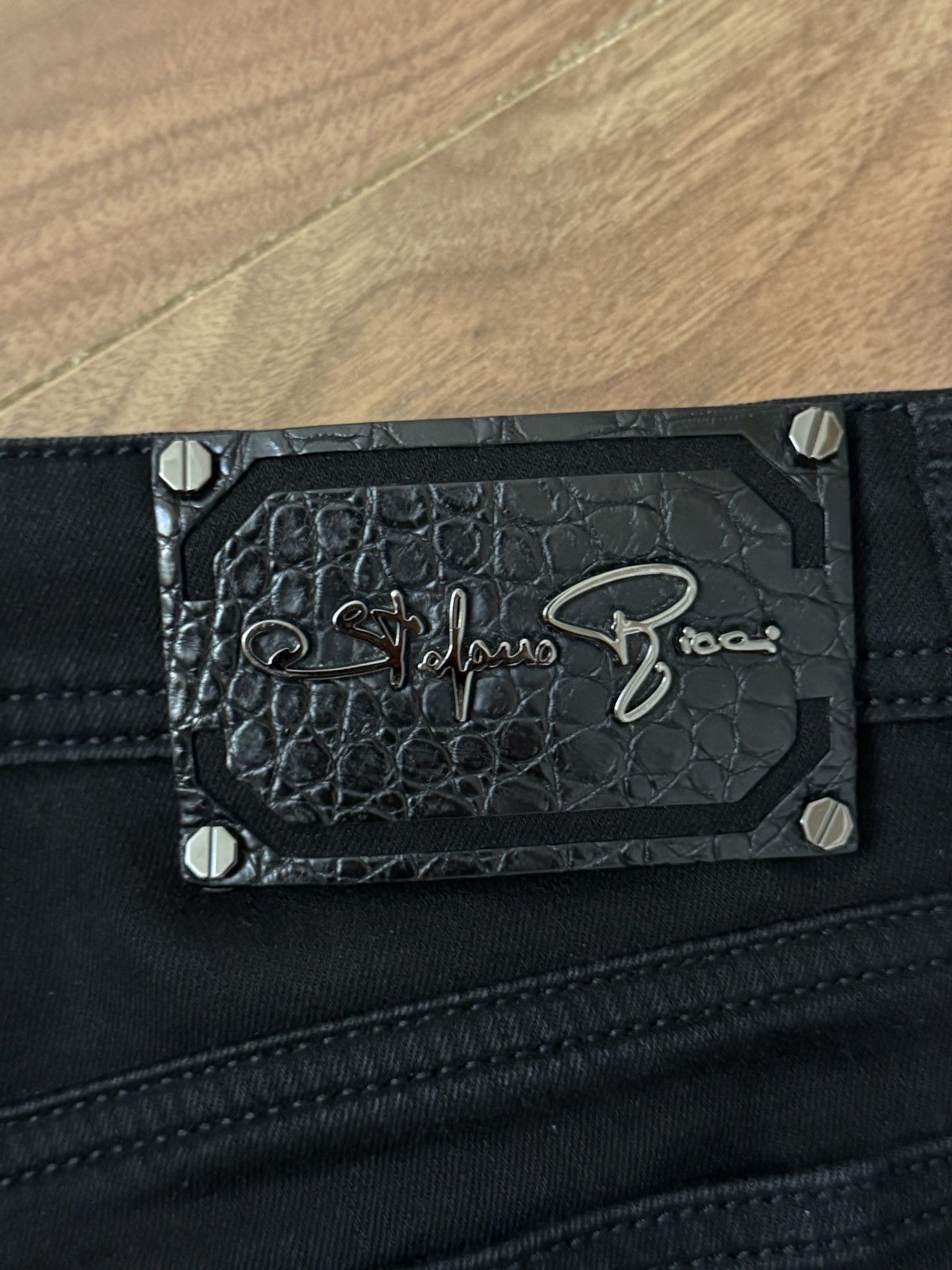 Stefano Ricci Stefan Ricci crocodile leather denim jeans Size US 33 - 1 Thumbnail