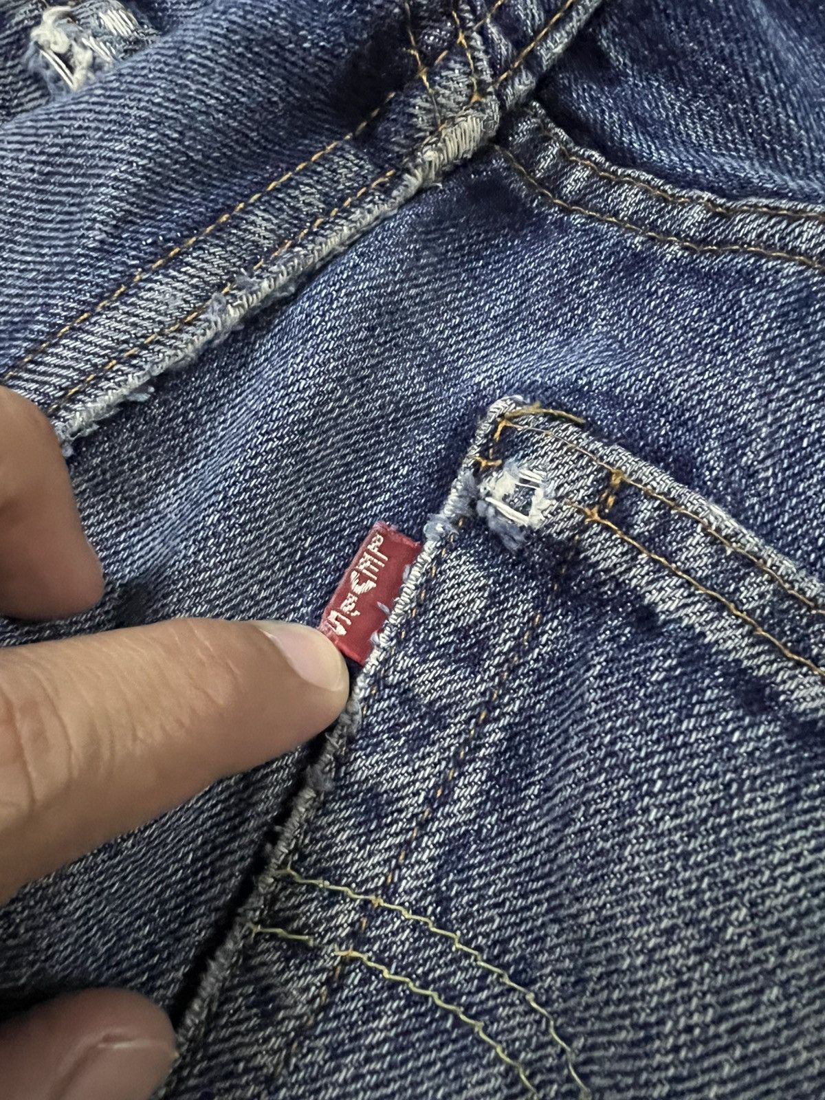 Levi's Vintage Levi’s 501xx Big E Lvc 1950 Usa Distressed Jean Size US 31 - 18 Thumbnail