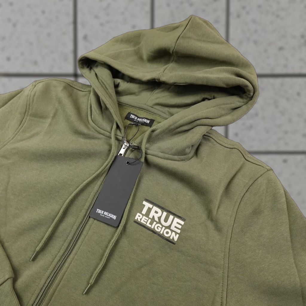 True Religion True Religion Hoodie Mens L Green Buddha Full Zip Sweatshirt Jacket Size US L / EU 52-54 / 3 - 1 Thumbnail