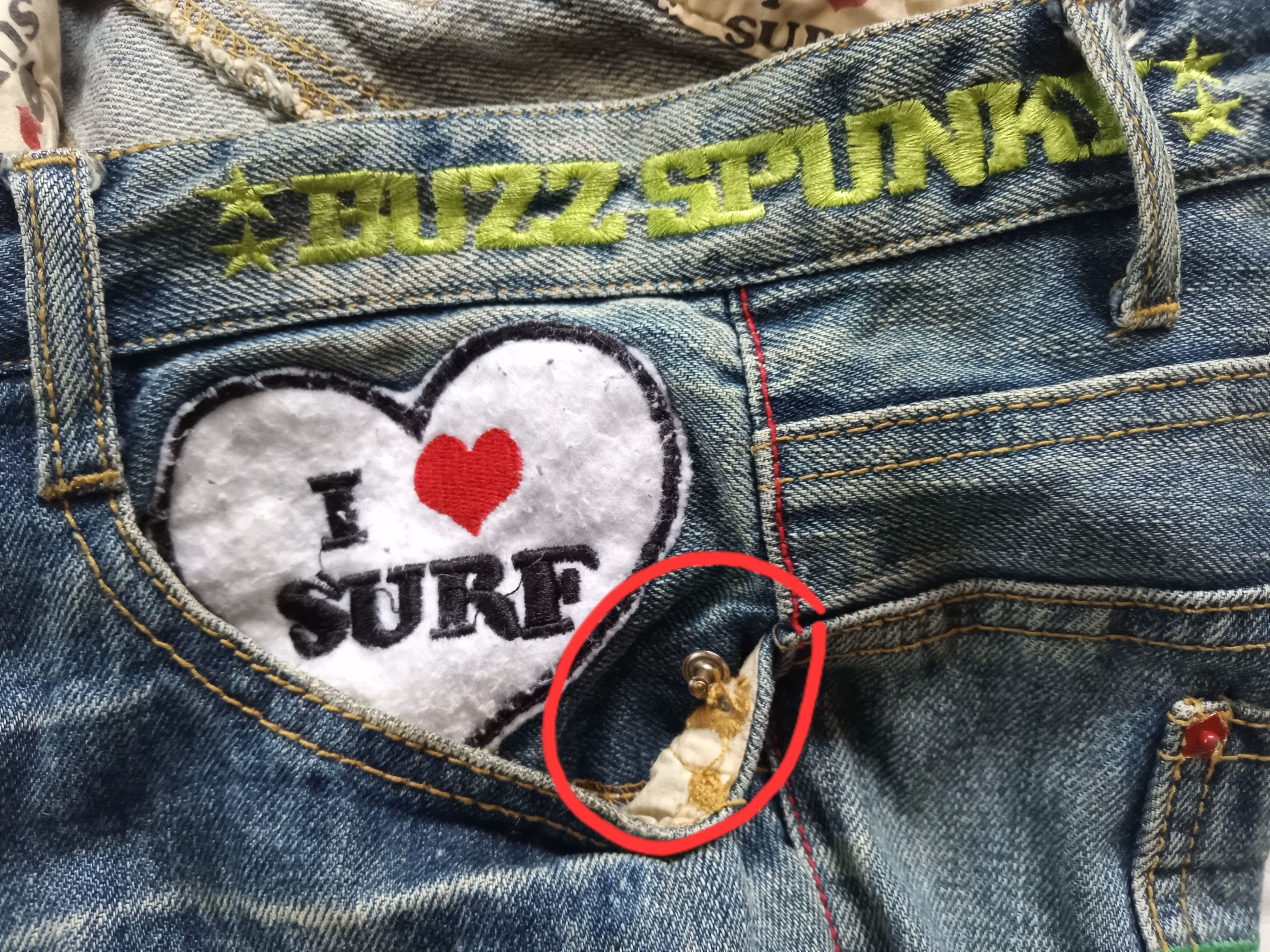 Japanese Brand BUZZ SPUNKY Rusty Distressed Patches Jeans Size US 32 / EU 48 - 8 Thumbnail