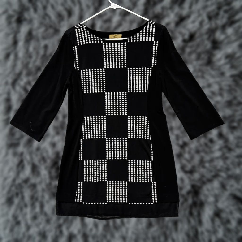 Etro Valerie Stevens Dress S Checkerboard Retro Mod Timeless Capsule Casual Women Size S / US 4 / IT 40 - 1 Thumbnail