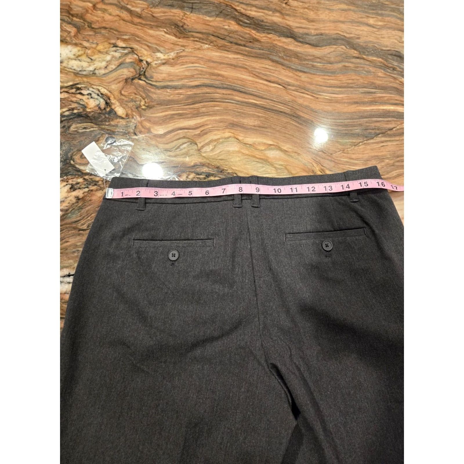 Talbots Talbots Pants 31x30 Grey Stretch Straight Pockets High Rise Size 12 Dress Pants Women's Pull On Size 34" / US 12 / IT 48 - 6 Thumbnail