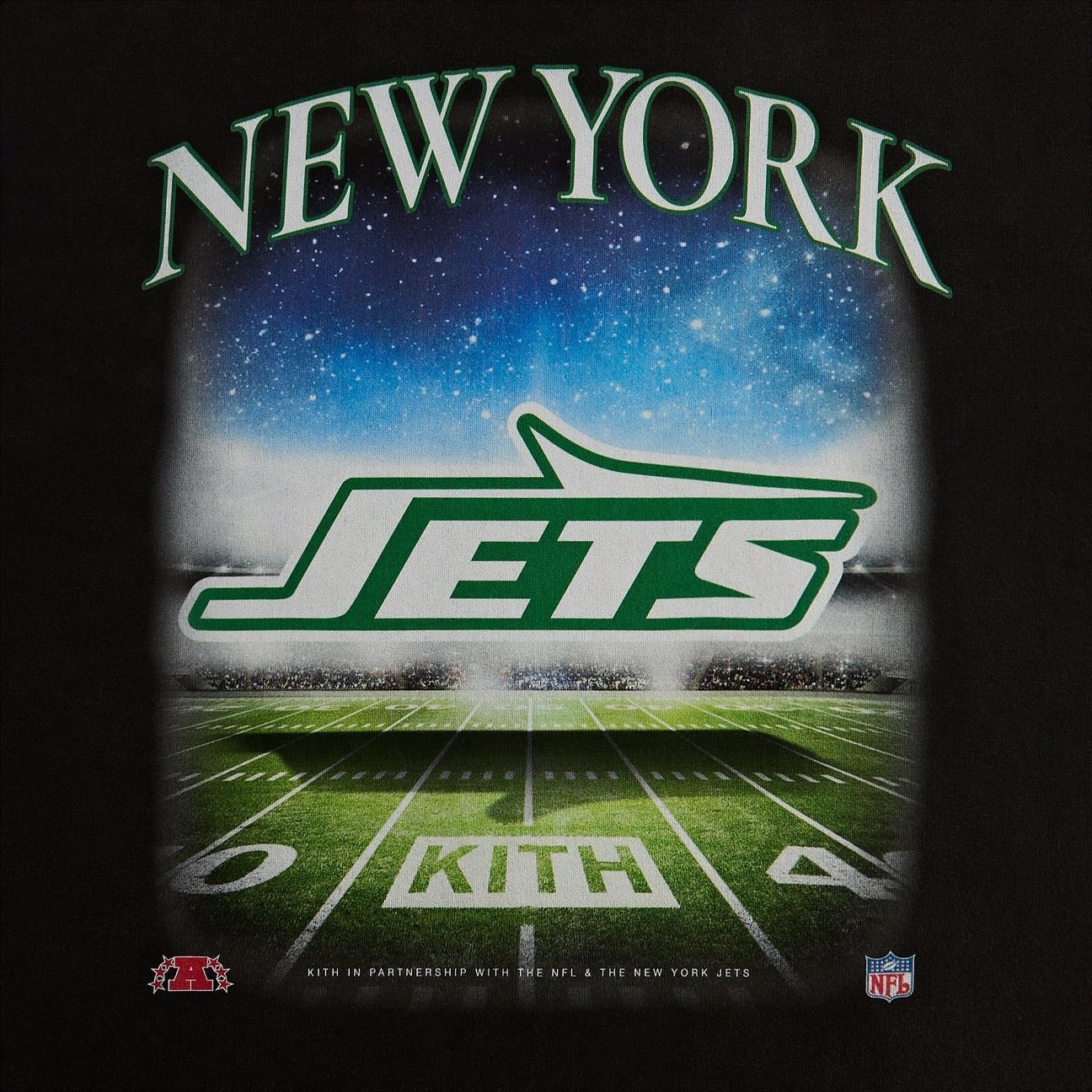 Kith × NFL Kith & '47 for the NFL: Jets Vintage Long Sleeve Tee Black Size US XL / EU 56 / 4 - 4 Thumbnail