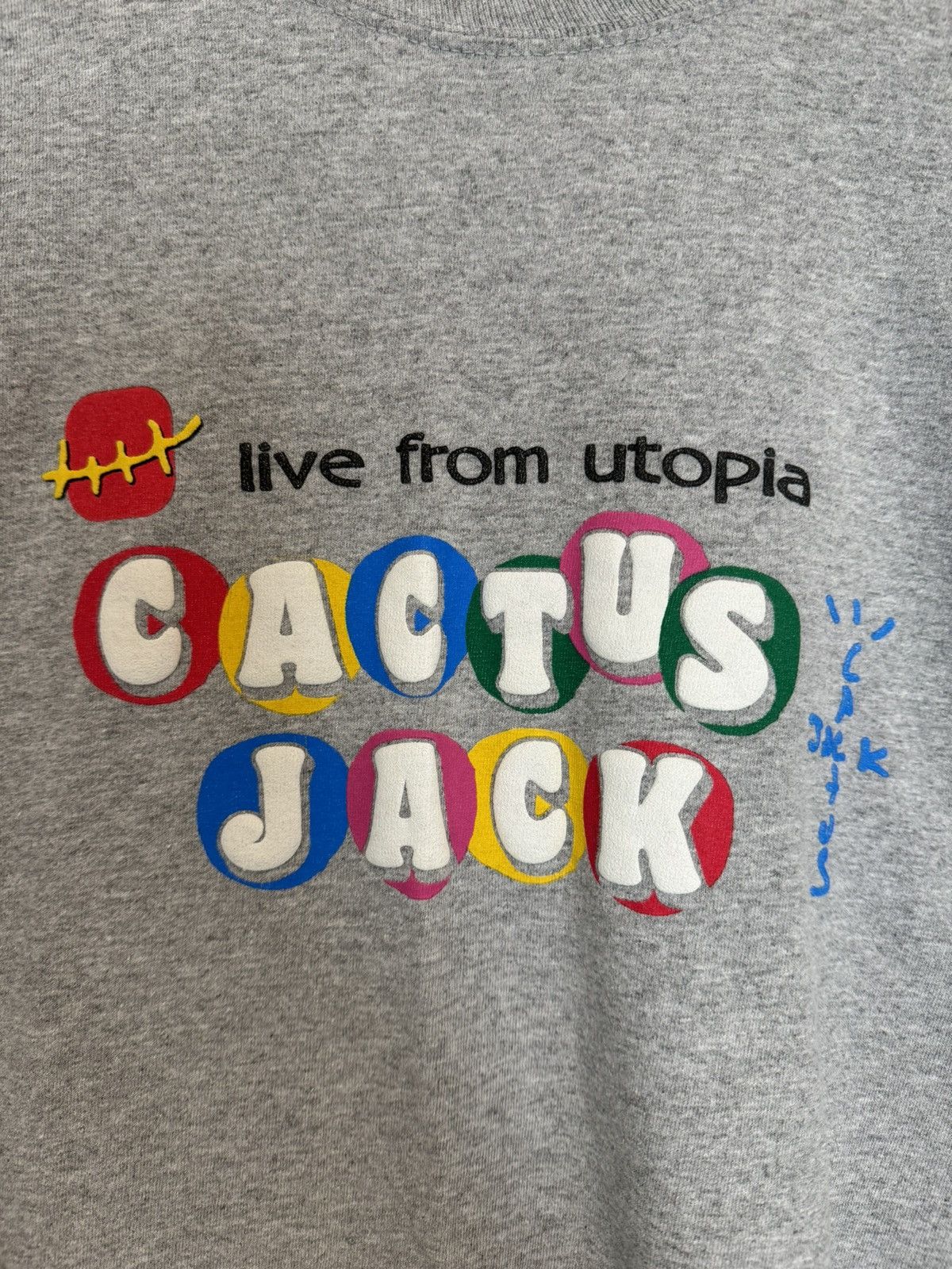 Travis Scott Cactus Jack McDonalds Puff Print Grey Longsleeve Tee Size US XL / EU 56 / 4 - 3 Thumbnail