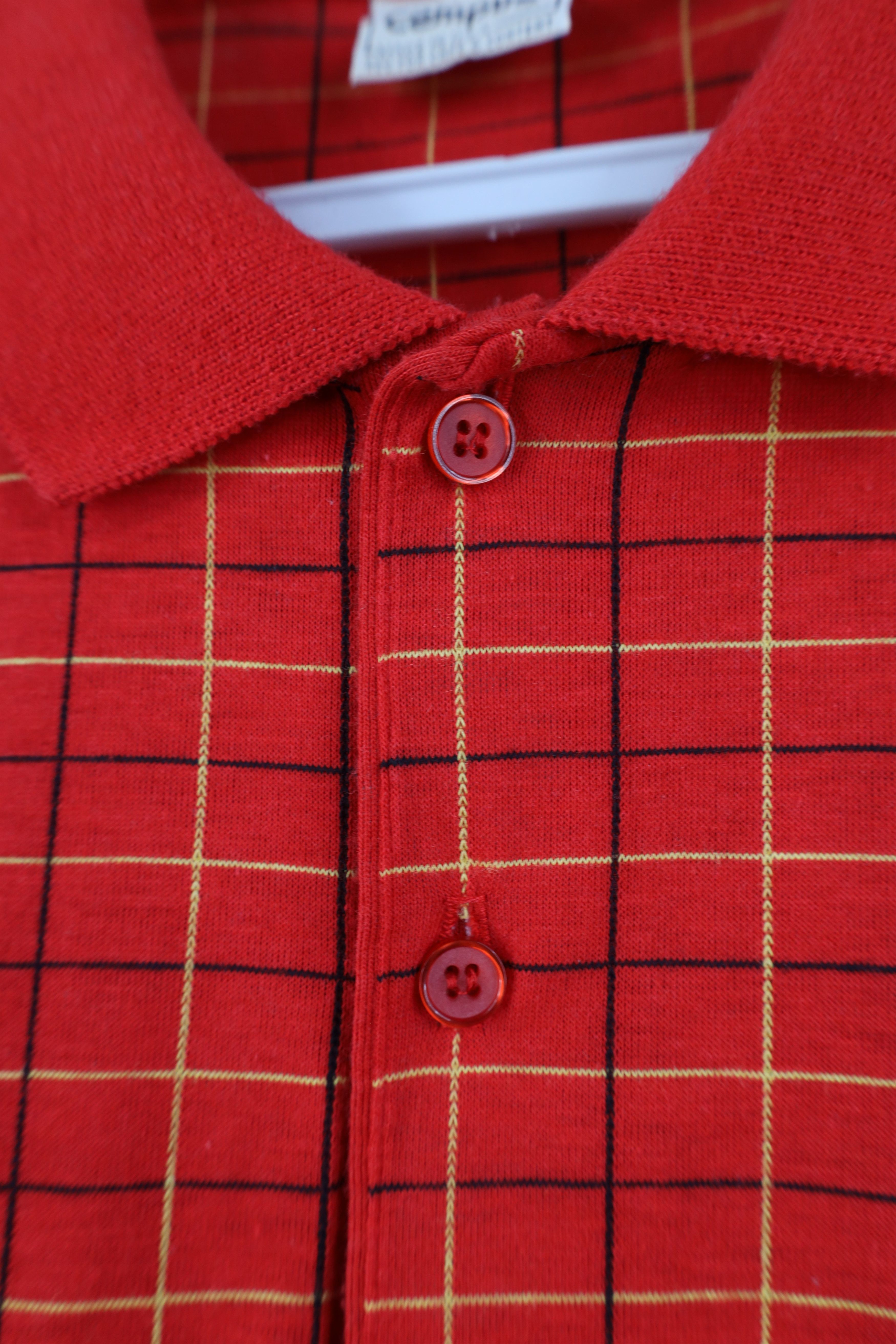 Vintage Vintage 70s Streetwear Collared Golf Polo Shirt Plaid USA Size US XL / EU 56 / 4 - 4 Thumbnail