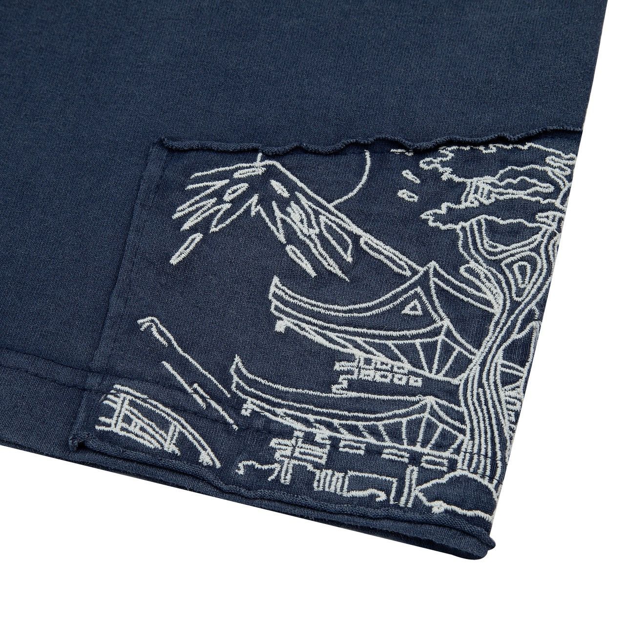 Derschutze BORO SASHiKO BOXY HEAVYWEiGHT TEE PATCHWORK MiDNiGHT BLUE Size US XL / EU 56 / 4 - 19 Thumbnail
