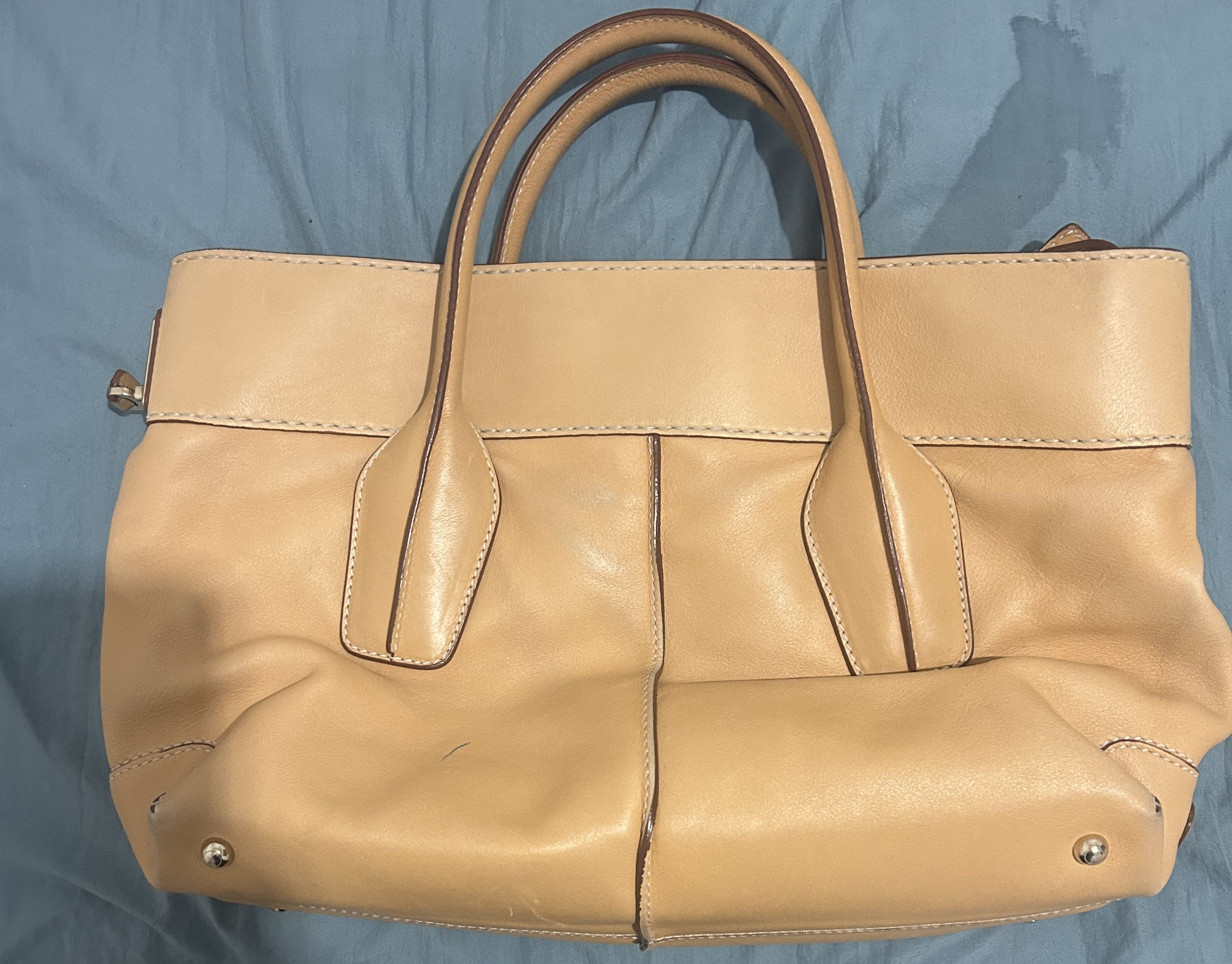 Tod's Tod’s Bag Shoulder Bag Top Handle Bag Leather in Beige Size ONE SIZE - 2 Thumbnail
