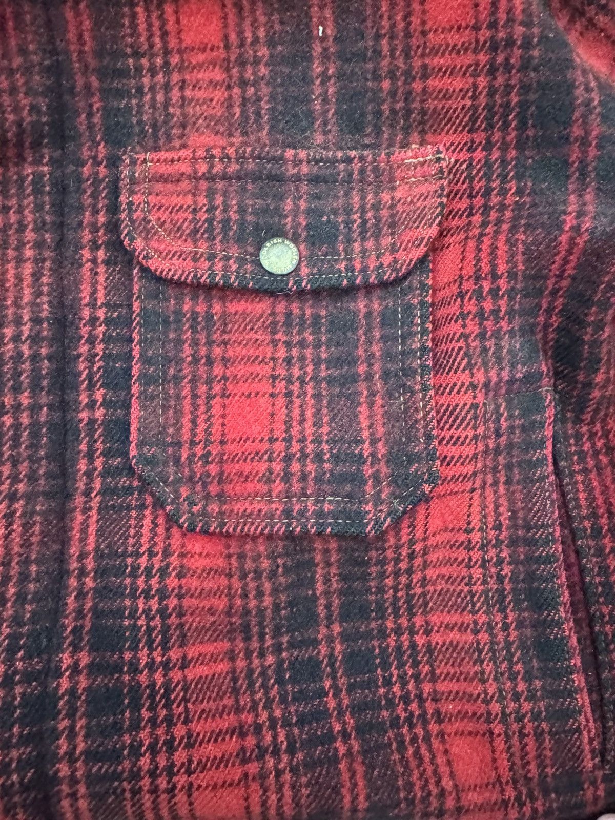 Woolrich Woolen Mills Vintage Woolrich Red Plaid Wool Coat - Fits Large Size US L / EU 52-54 / 3 - 4 Thumbnail
