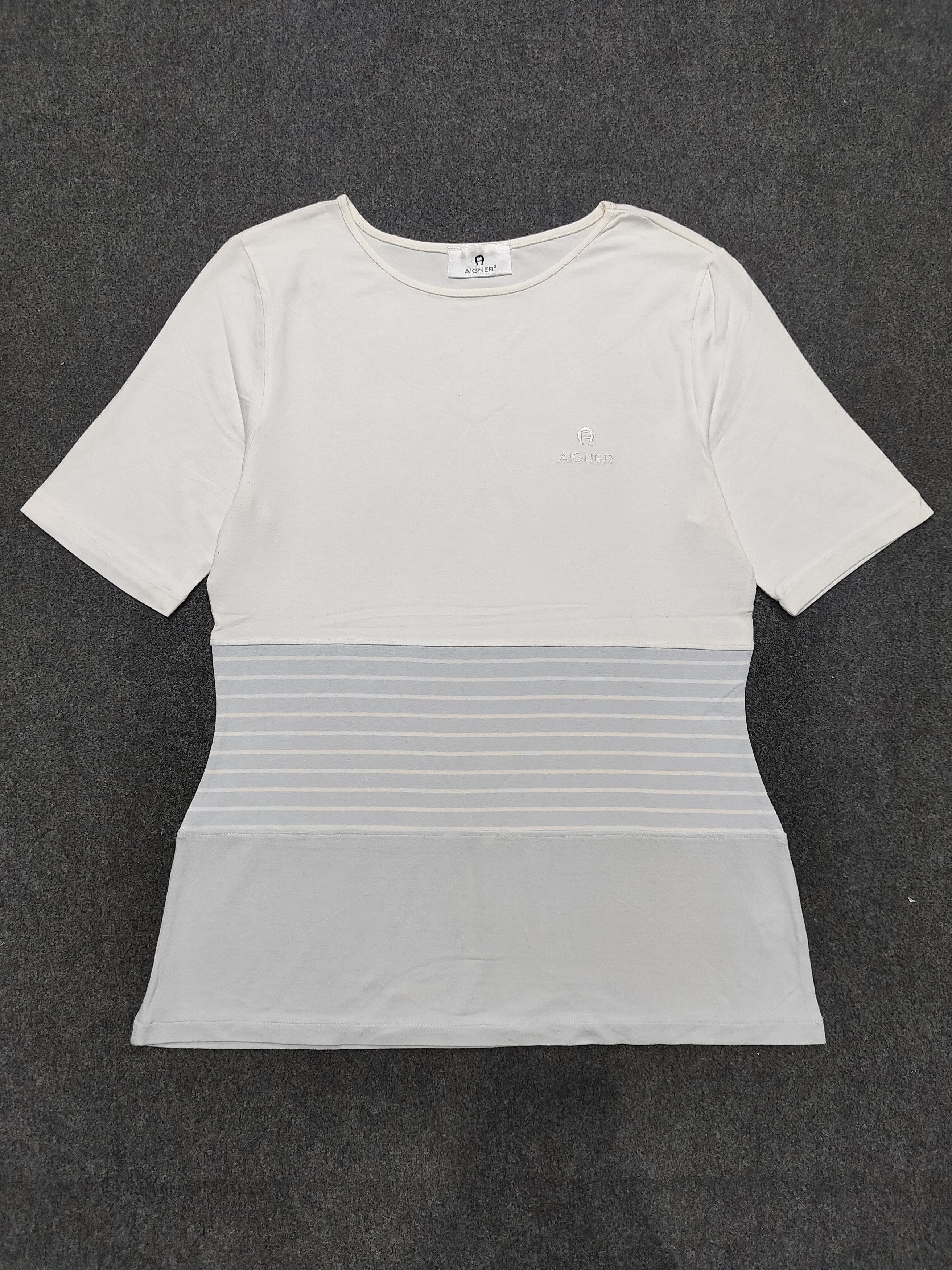 Aigner 2000s Aigner- Minimal Panel Embroidered Logo Viscose Tshirt Size M / US 6-8 / IT 42-44 - 5 Thumbnail
