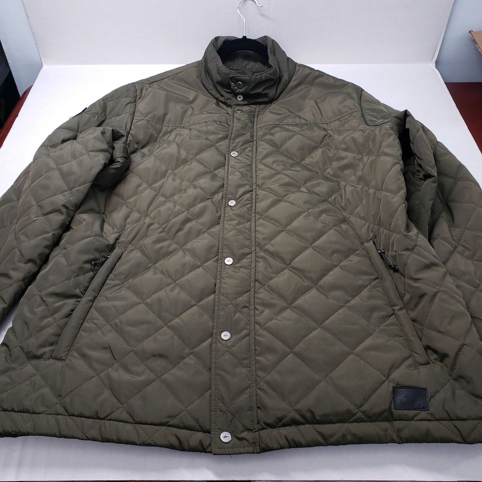 Roots Roots 73 Diamond Quilted Jacket Mens XL Olive Green Zip Size US XL / EU 56 / 4 - 15 Thumbnail