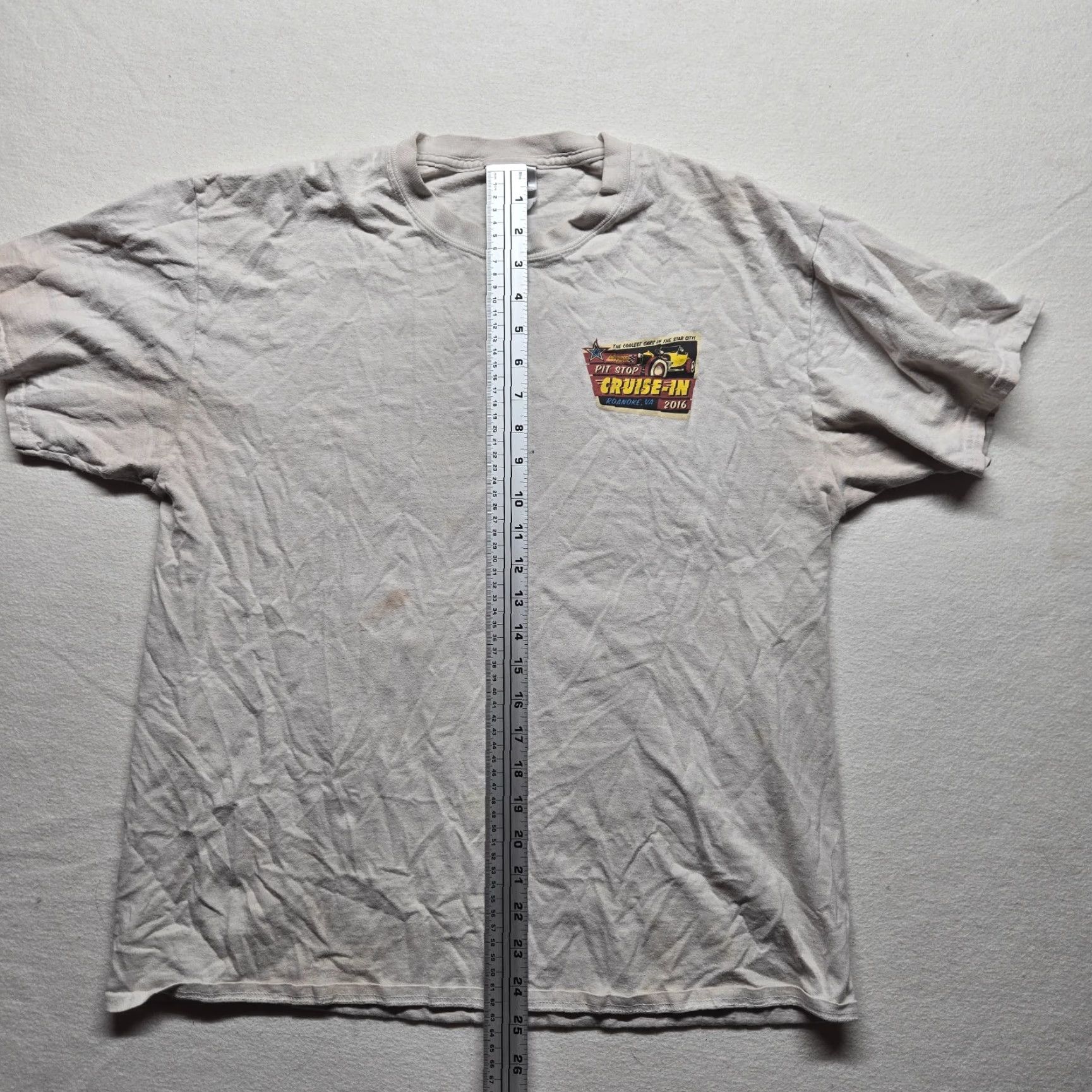 Hanes Hanes Brand Pit Stop 2016 Roanoke VA T-Shirt Men's Large L White Cotton Logo Race Car Vintage Yes | Advance Auto Parts Compatible Shirt Size US L / EU 52-54 / 3 - 7 Thumbnail
