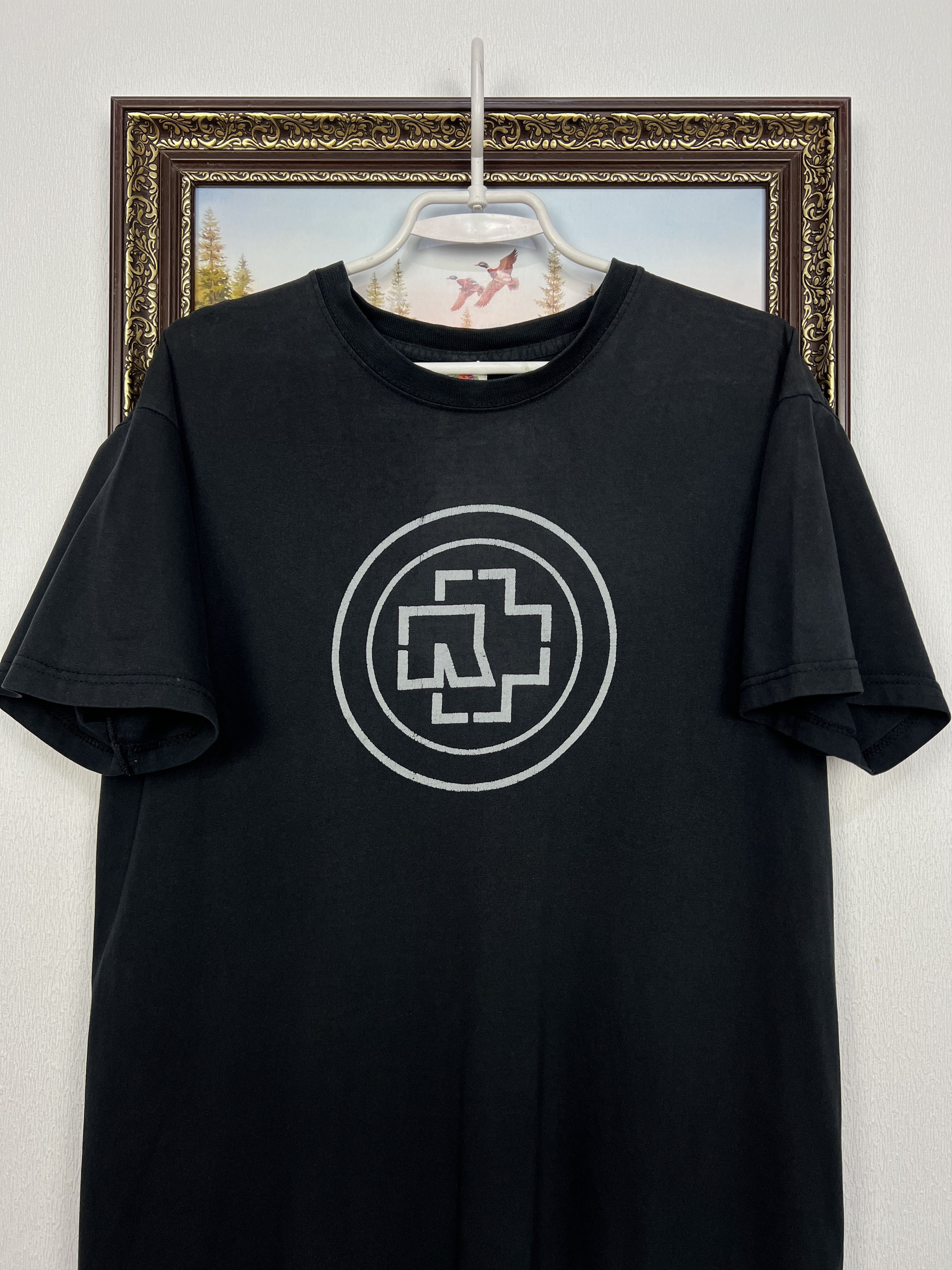 Vintage Vintage Rammstein Metal Band Graphic Over Print Tee Shirt Size US L / EU 52-54 / 3 - 2 Thumbnail