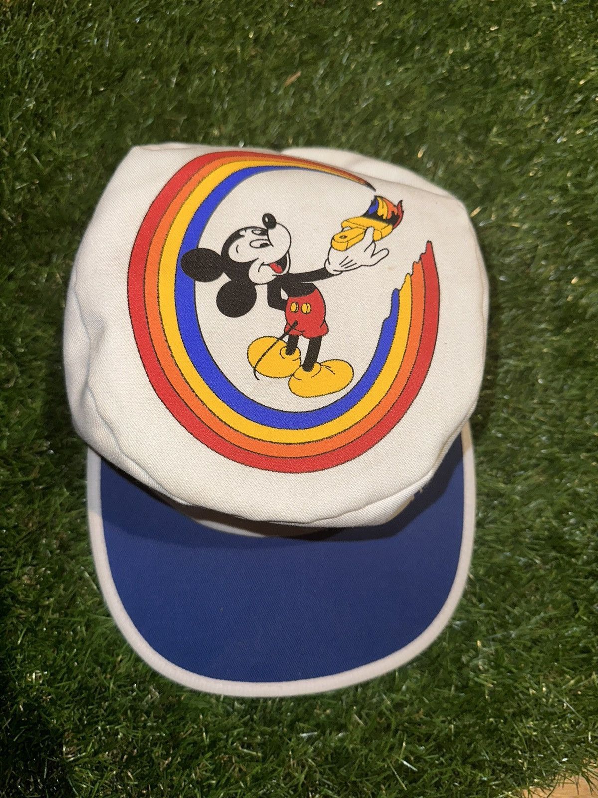 Disney 80s Vintage Mickey Mouse Painter Cap Disney Hat Made in USA Size ONE SIZE - 1 Thumbnail