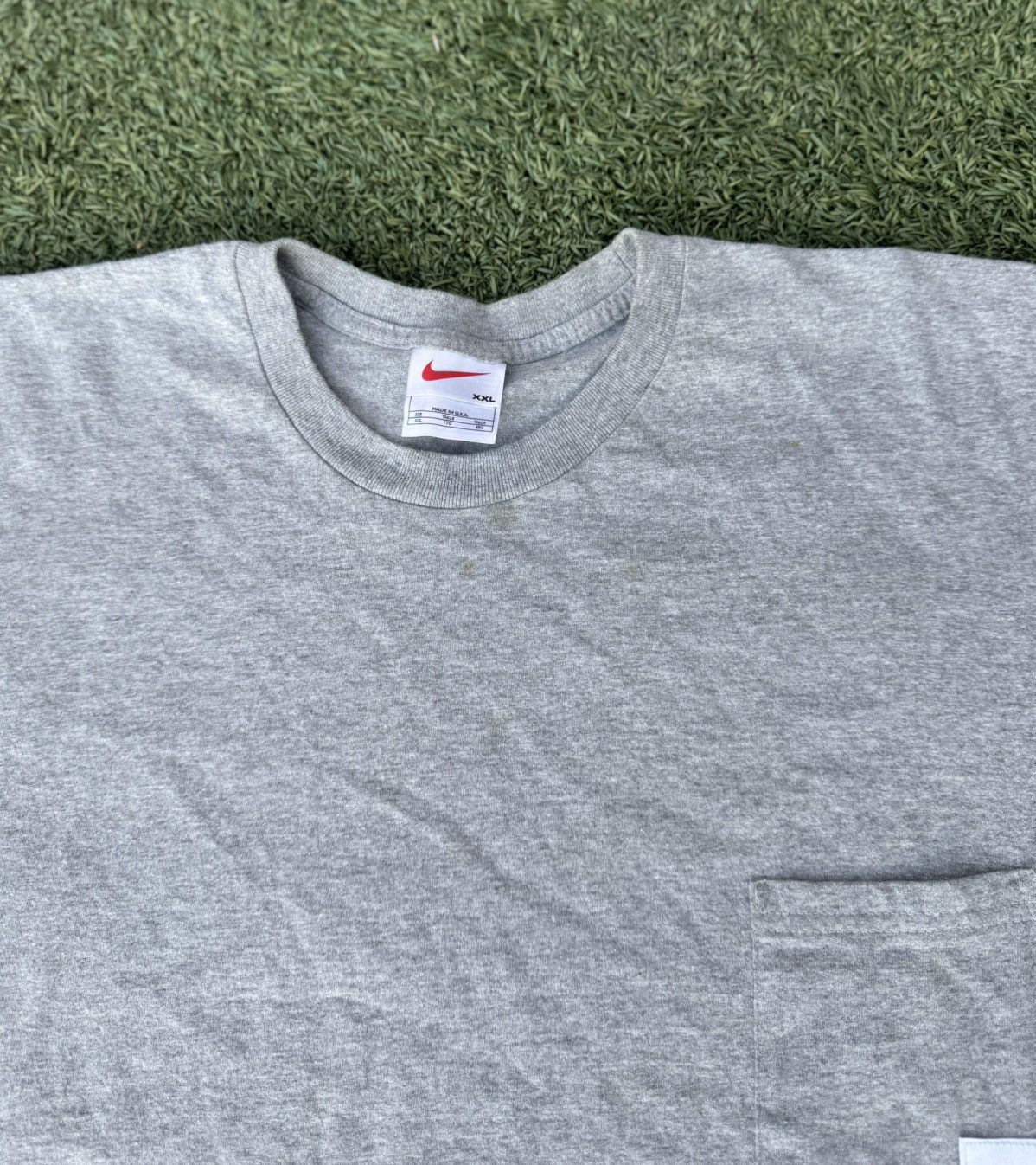 Nike Vintage 90s Nike Gray Pocket Tee T Shirt White Tag XXL USA Size US XXL / EU 58 / 5 - 6 Thumbnail