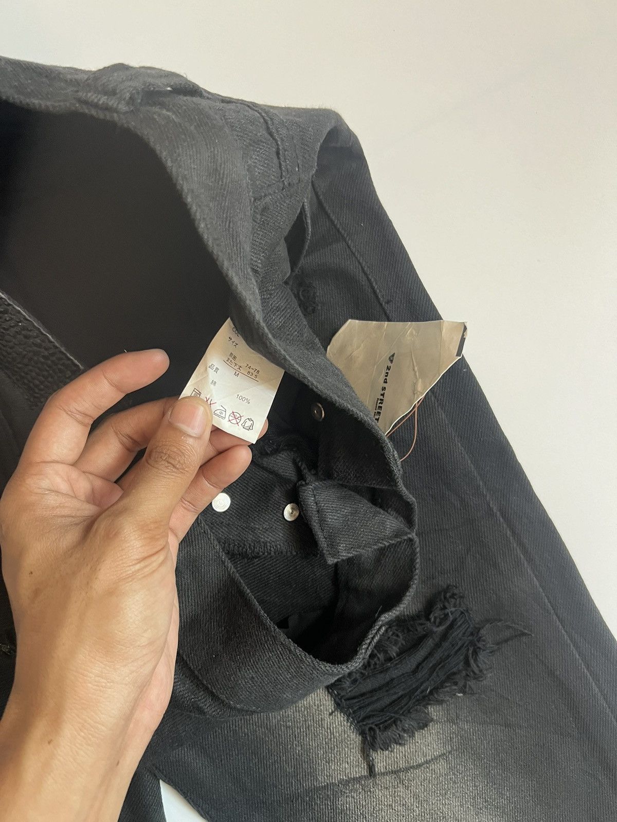 Japanese Brand Roshell Zipper Flare Bondage Distressed Denim Size US 31 - 8 Thumbnail