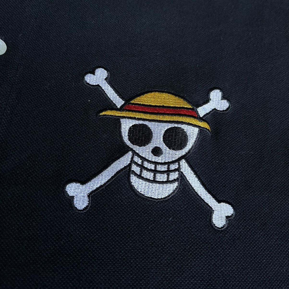 Bape × One Piece Rare OG A Bathing Ape Bape One Piece Pirate Skull Polo Shirt Size US XXL / EU 58 / 5 - 3 Thumbnail