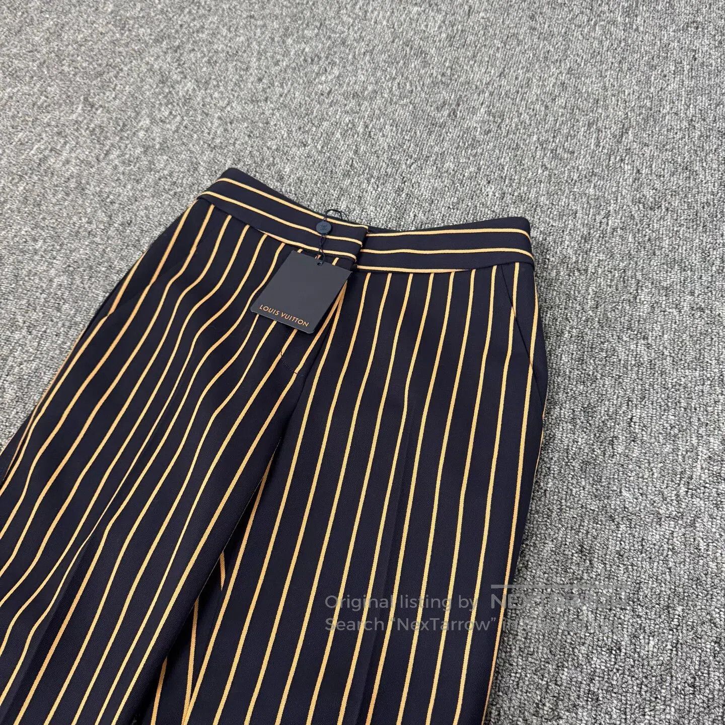 Louis Vuitton Louis Vuitton size36 Small leather logo striped trousers| Size 26" / US 2 / IT 38 - 3 Thumbnail